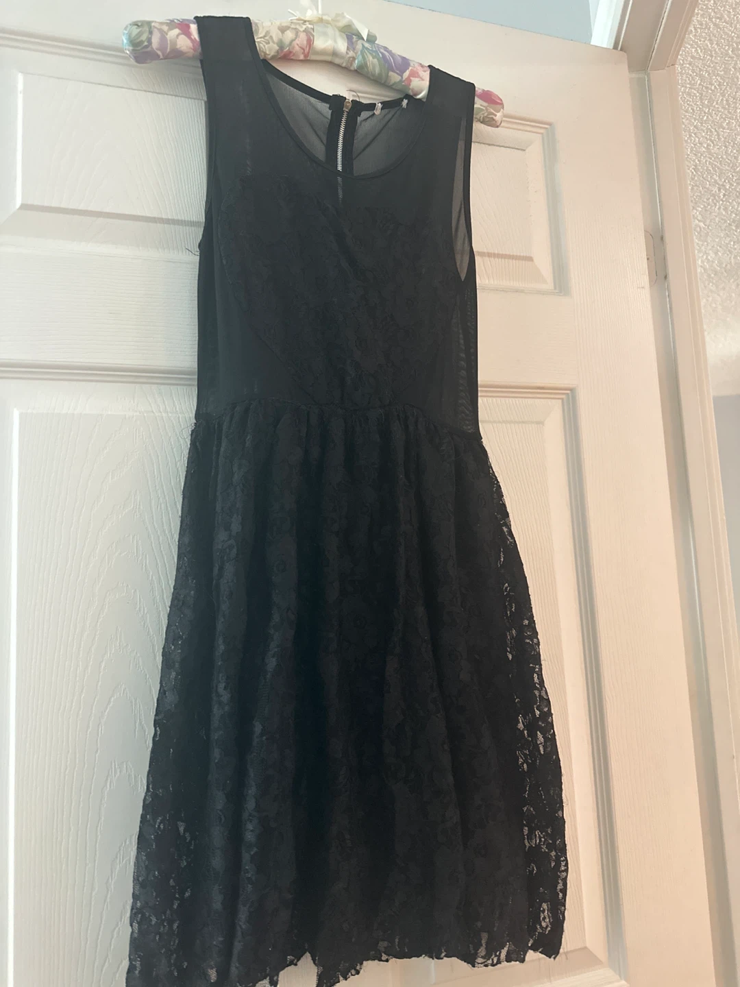 Black Lace Dress-knee length