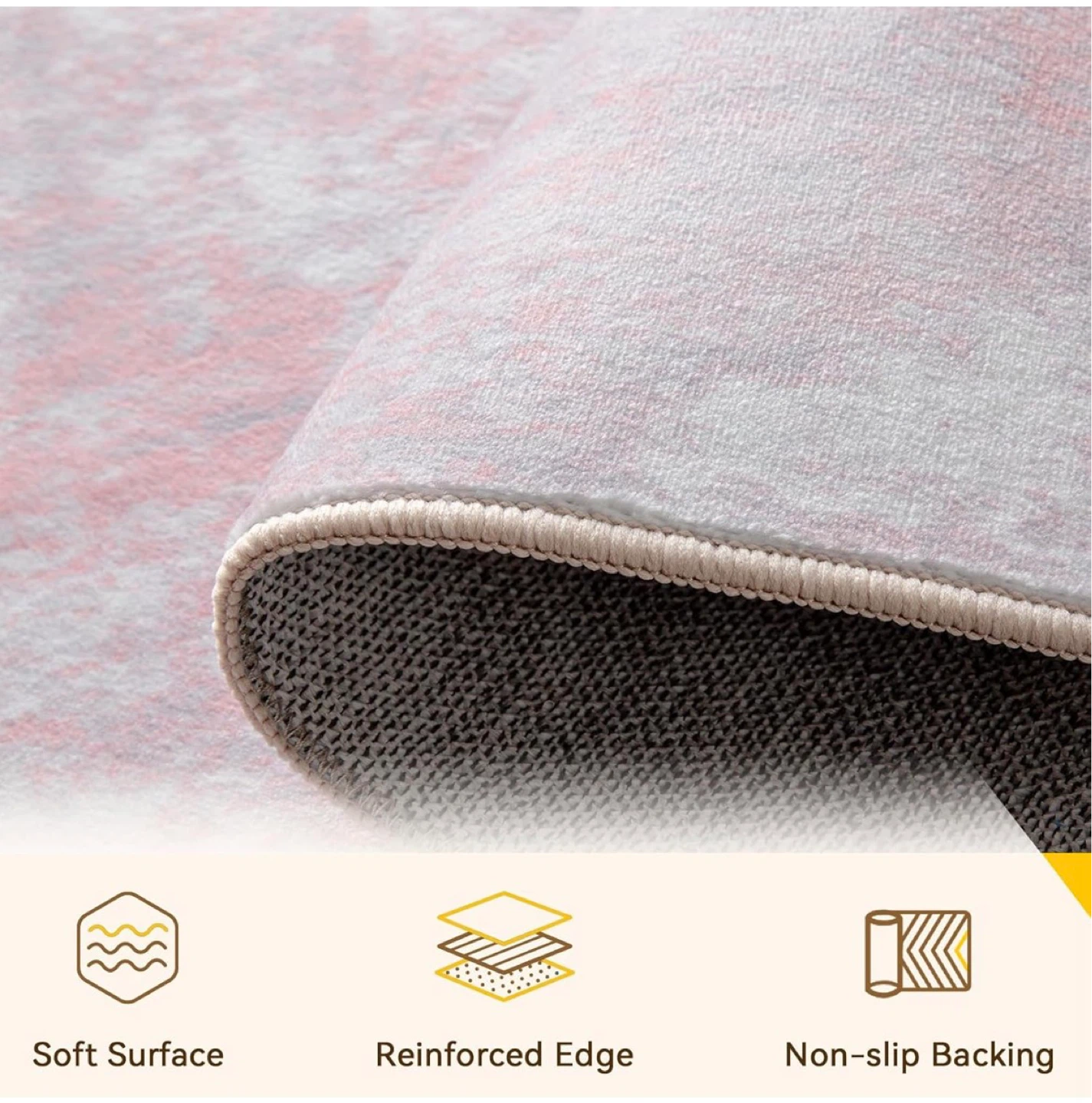 8x10 Gray/Pink Area Rug - 8' (Square) - photo 2