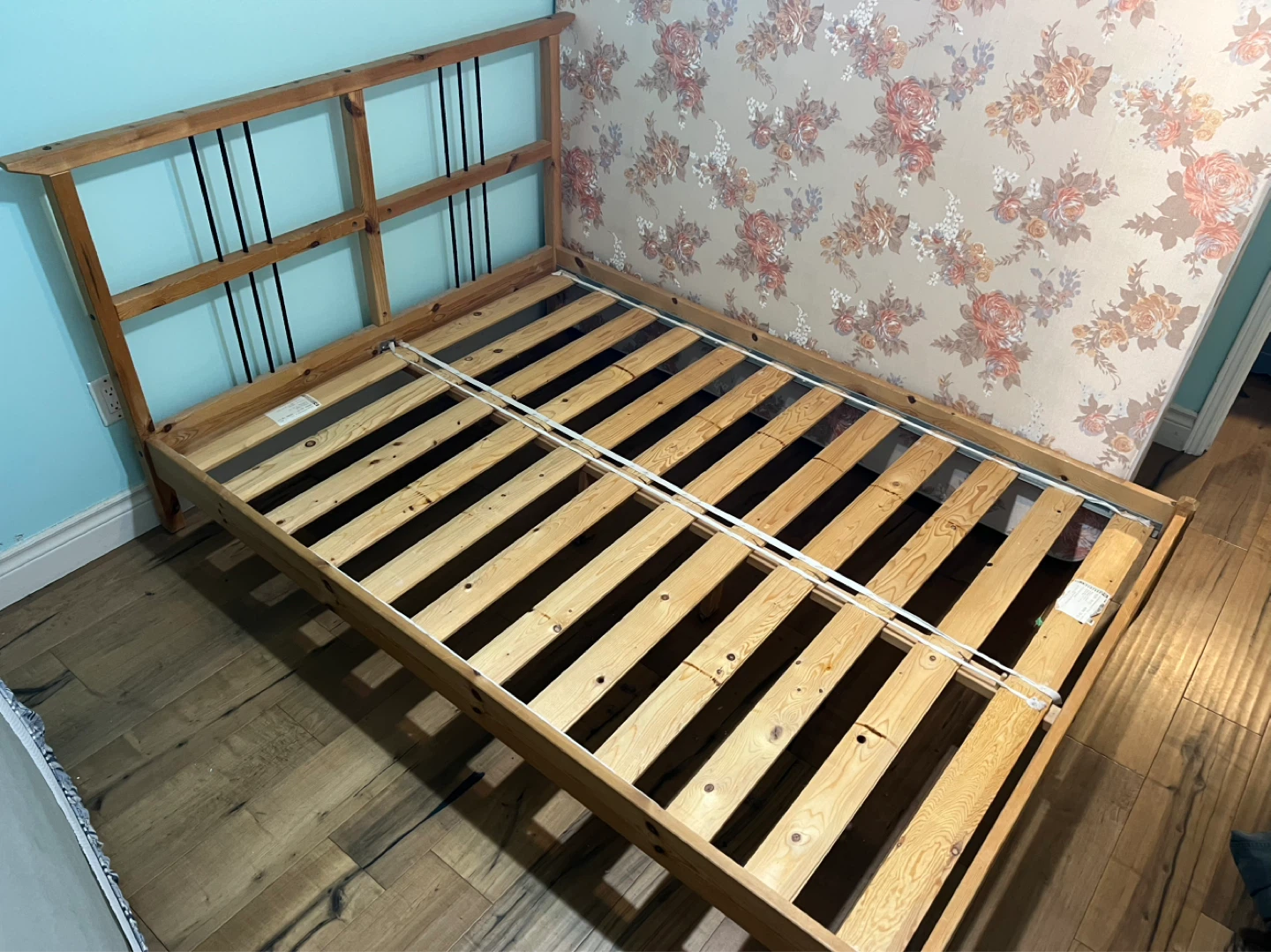 Wooden Bed Frame and Nightstand - photo 2