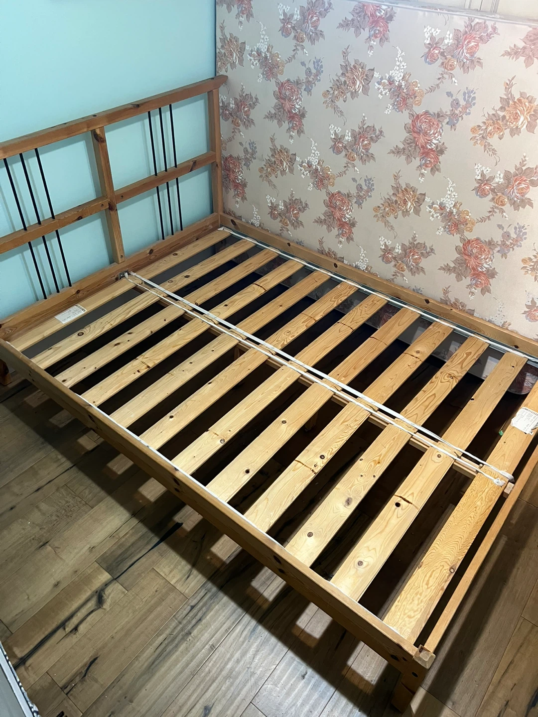 Wooden Bed Frame and Nightstand