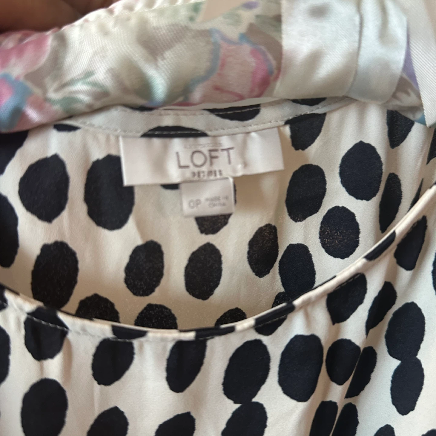 LOFT Polka Dot Sleeveless Dress