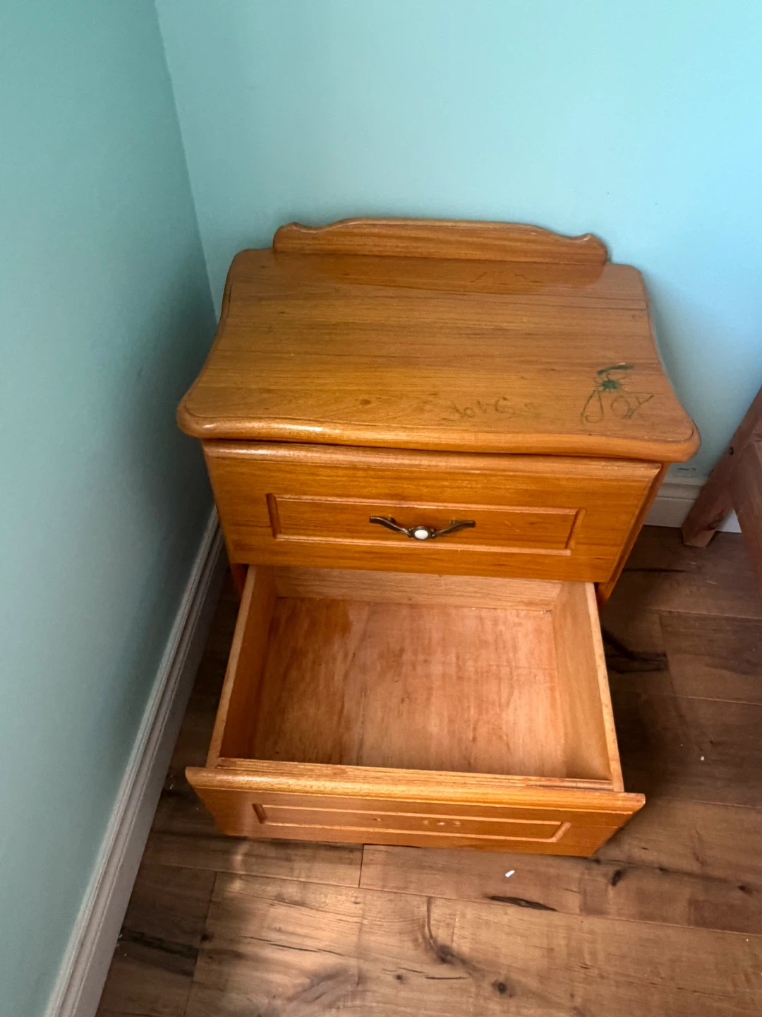 Wooden Bed Frame and Nightstand - photo 3