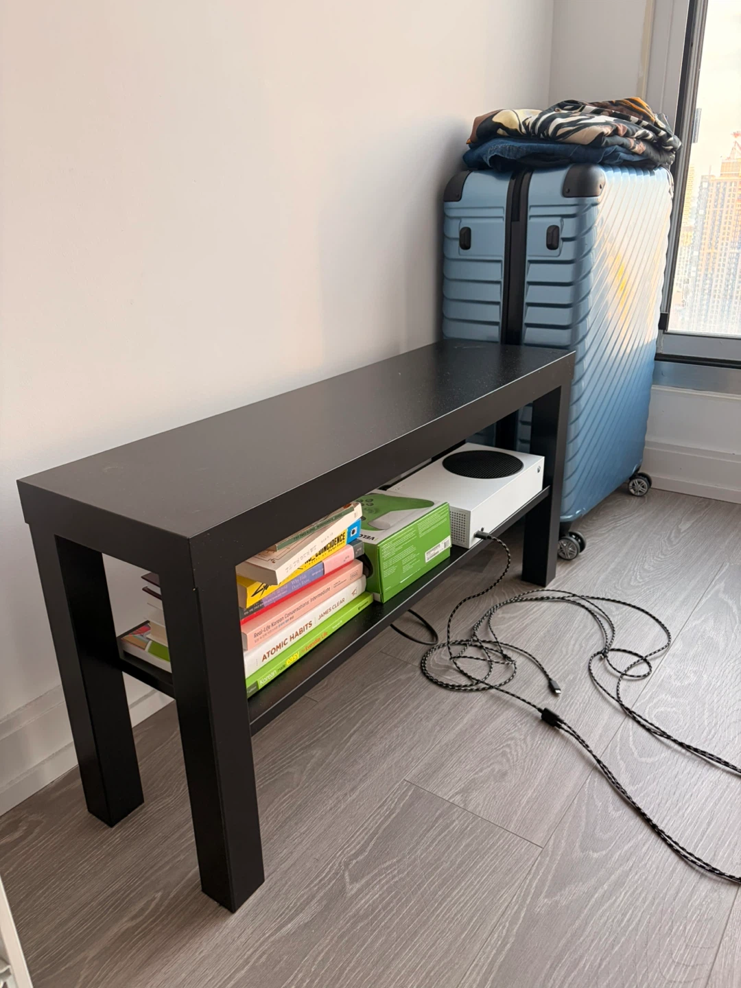 IKEA black tv stand - photo 3