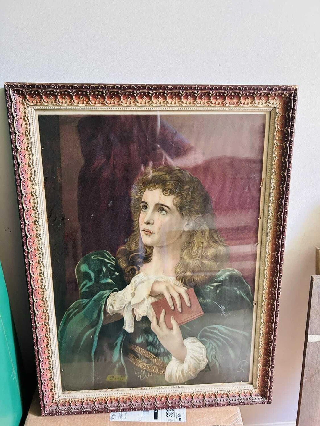 1800s Frame with Art 25 by 19 inches - photo 2