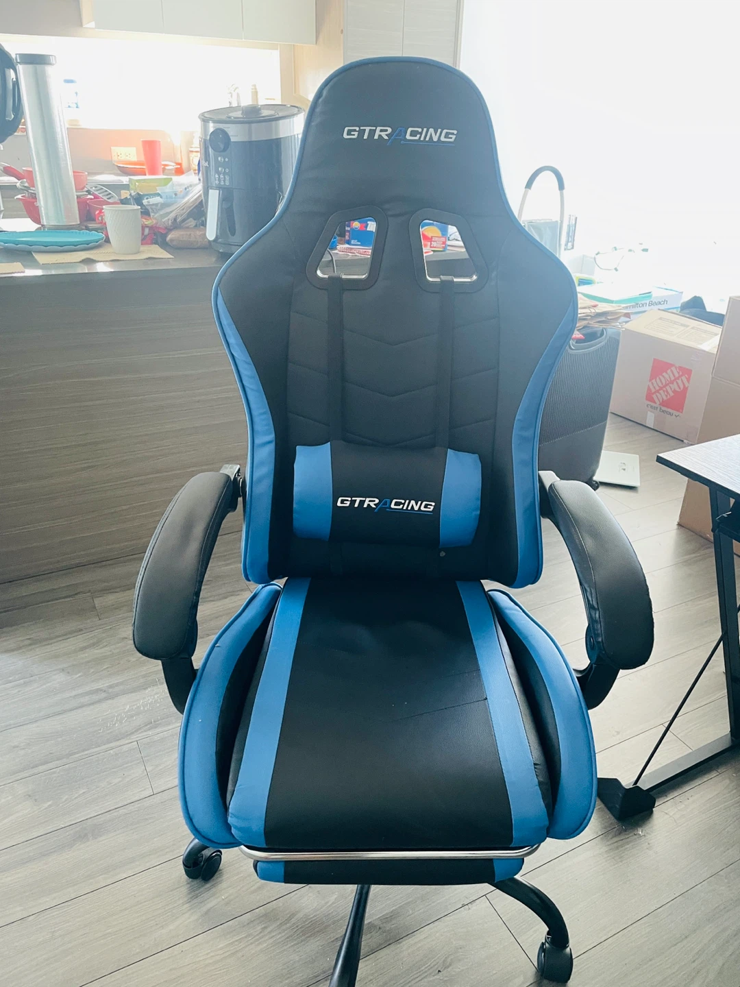 Computer desk with GTRacing gaming chair - photo 3