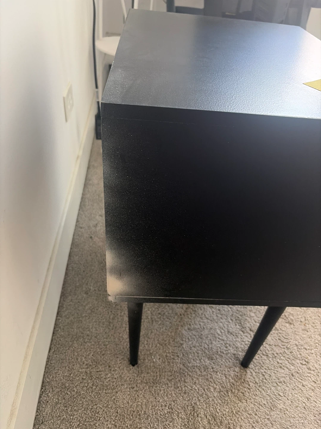 Black 2-Drawer Nightstand - photo 4