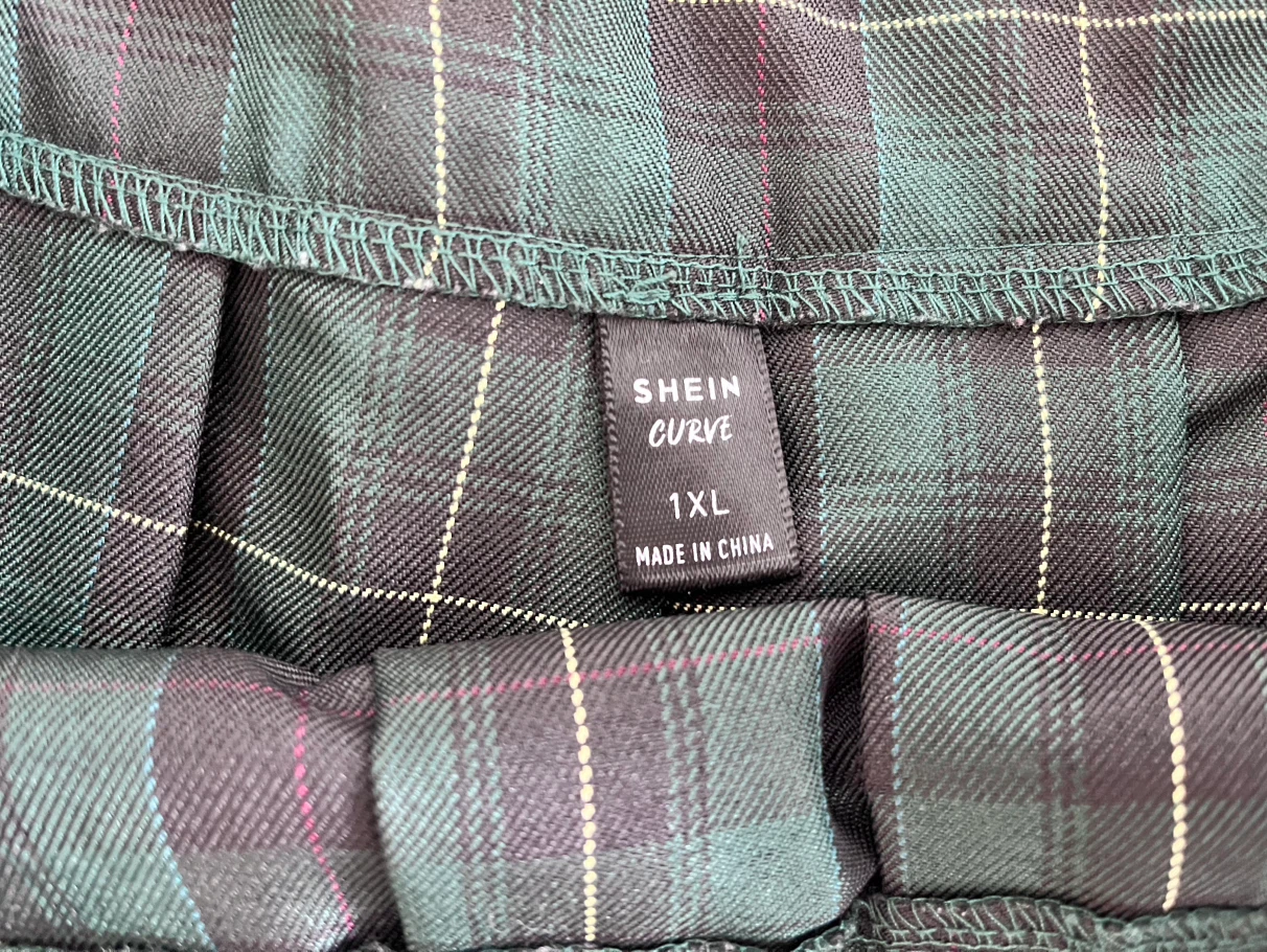 SHEIN CURVE Plaid Pleated Mini Skirt - photo 2