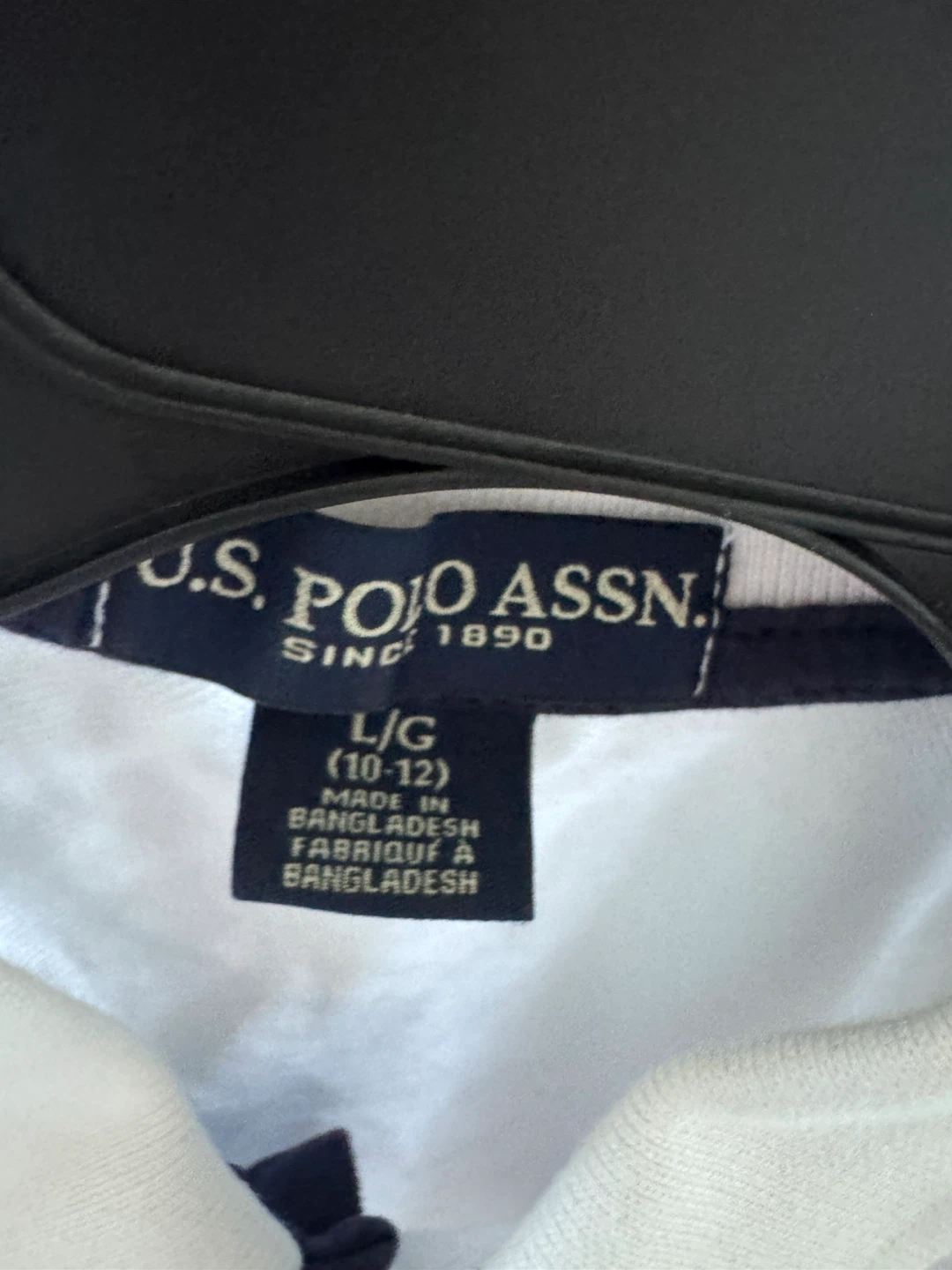 U.S. Polo Assn. White Polo Shirt - Size L (10-12) - photo 2