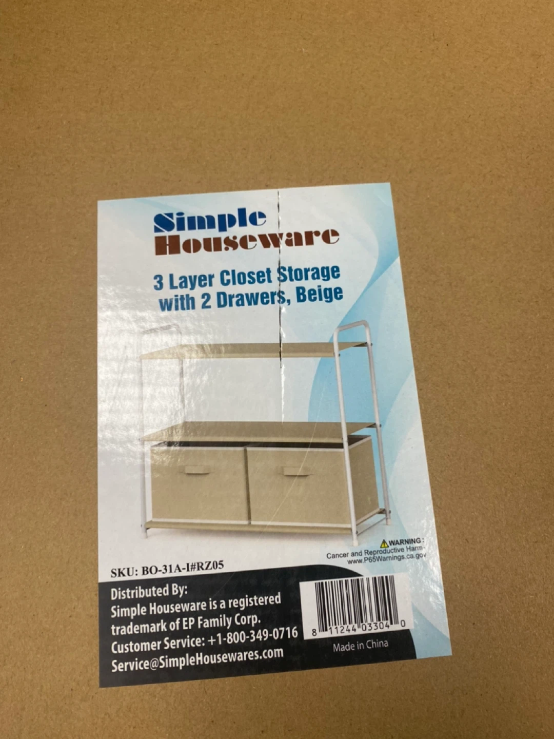 Simple Houseware 3 Layer Closet Storage with 2 Drawers - photo 2