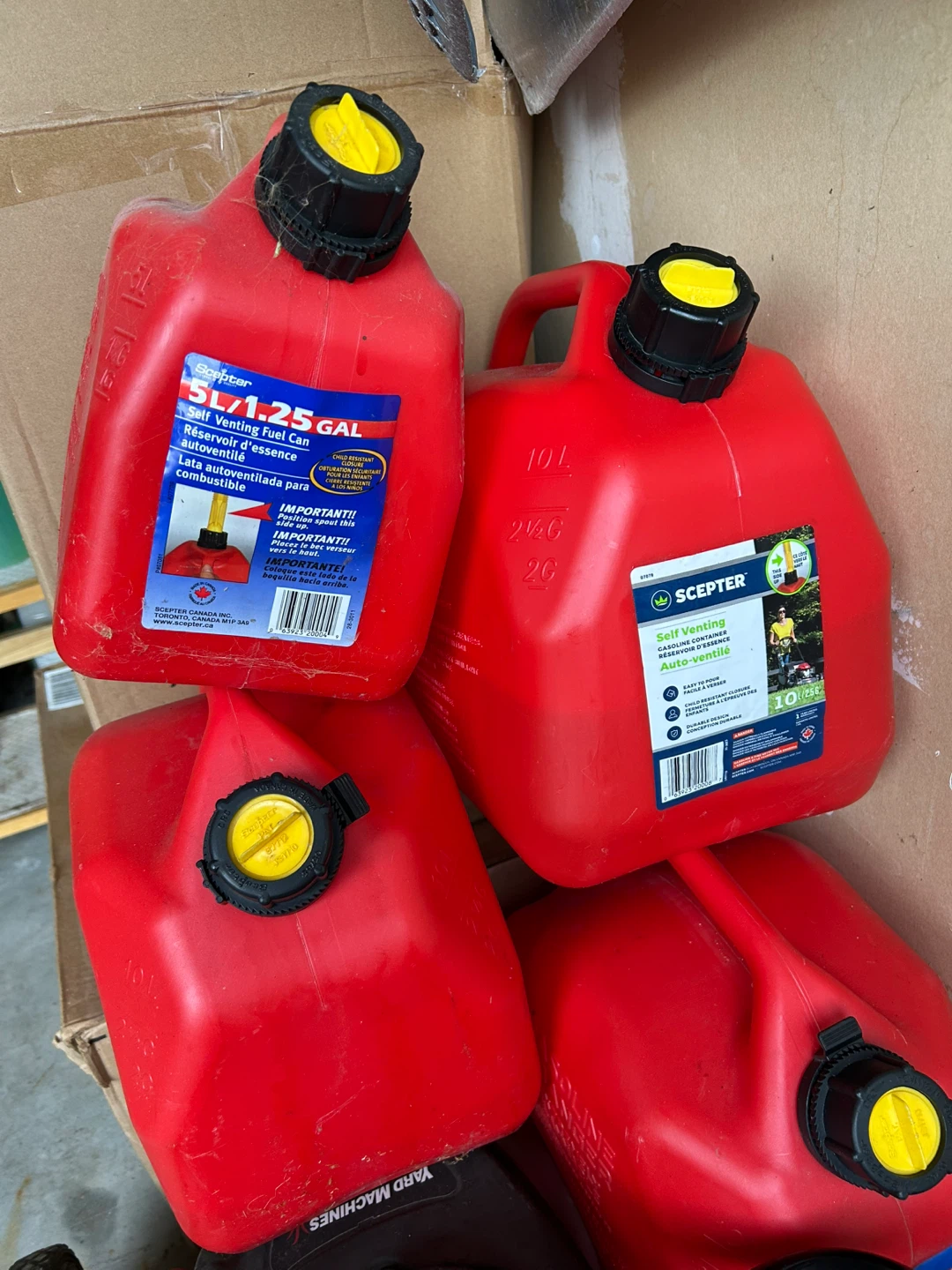 Scepter Self Venting Fuel Cans - 5L and 10L