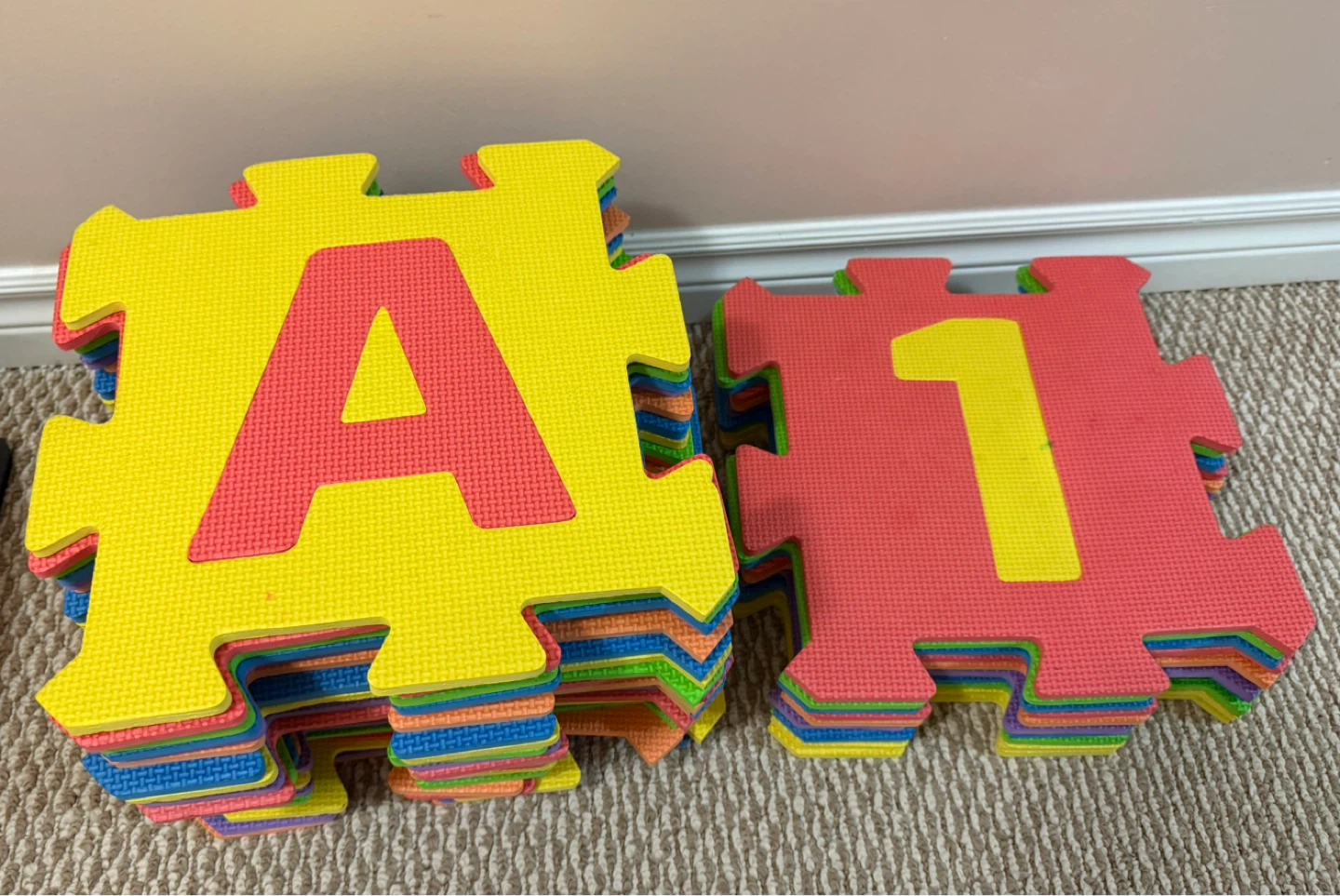 Foam Alphabet and Number Floor Mats 13x13 each