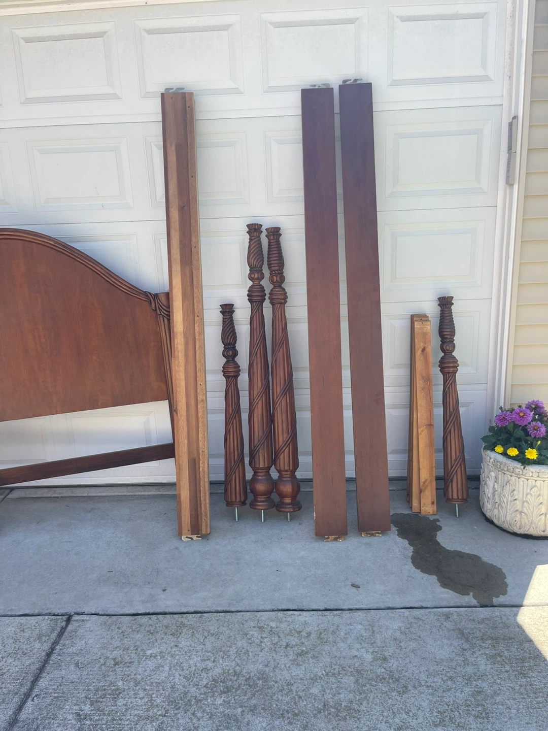Solid  Wood Headboard and Bed Frame Pieces - photo 3