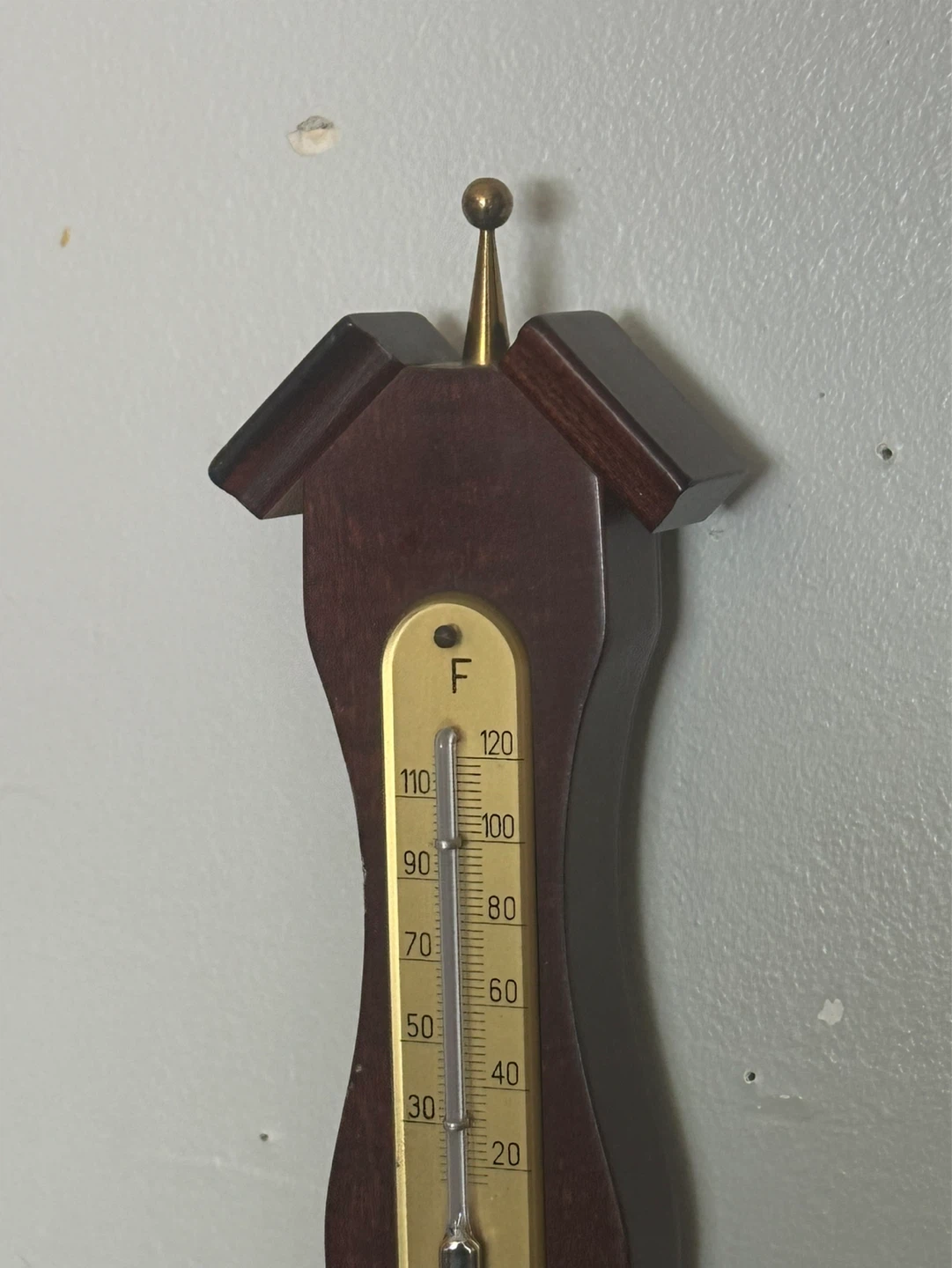 vintage aneroid "banjo" style wall weather station - photo 2