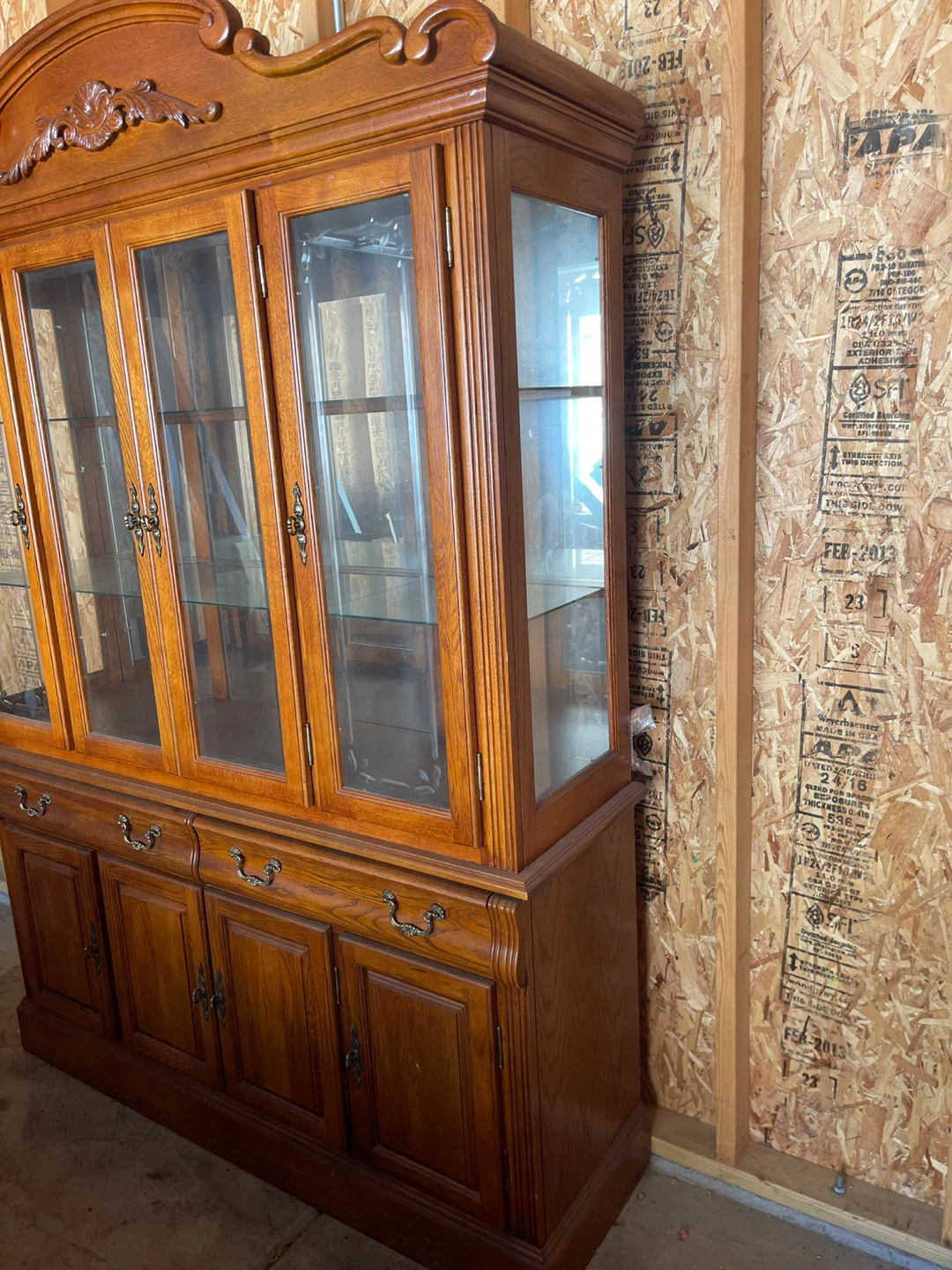 Solid Wood China Cabinet with Glass Doors - photo 3