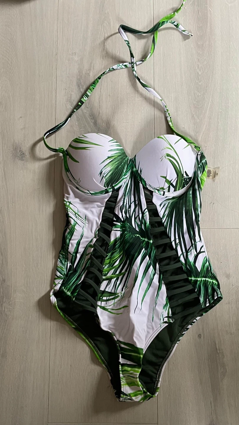 Tini Bikini Tropical One-Piece Swimsuit XS Strapless/ Halter