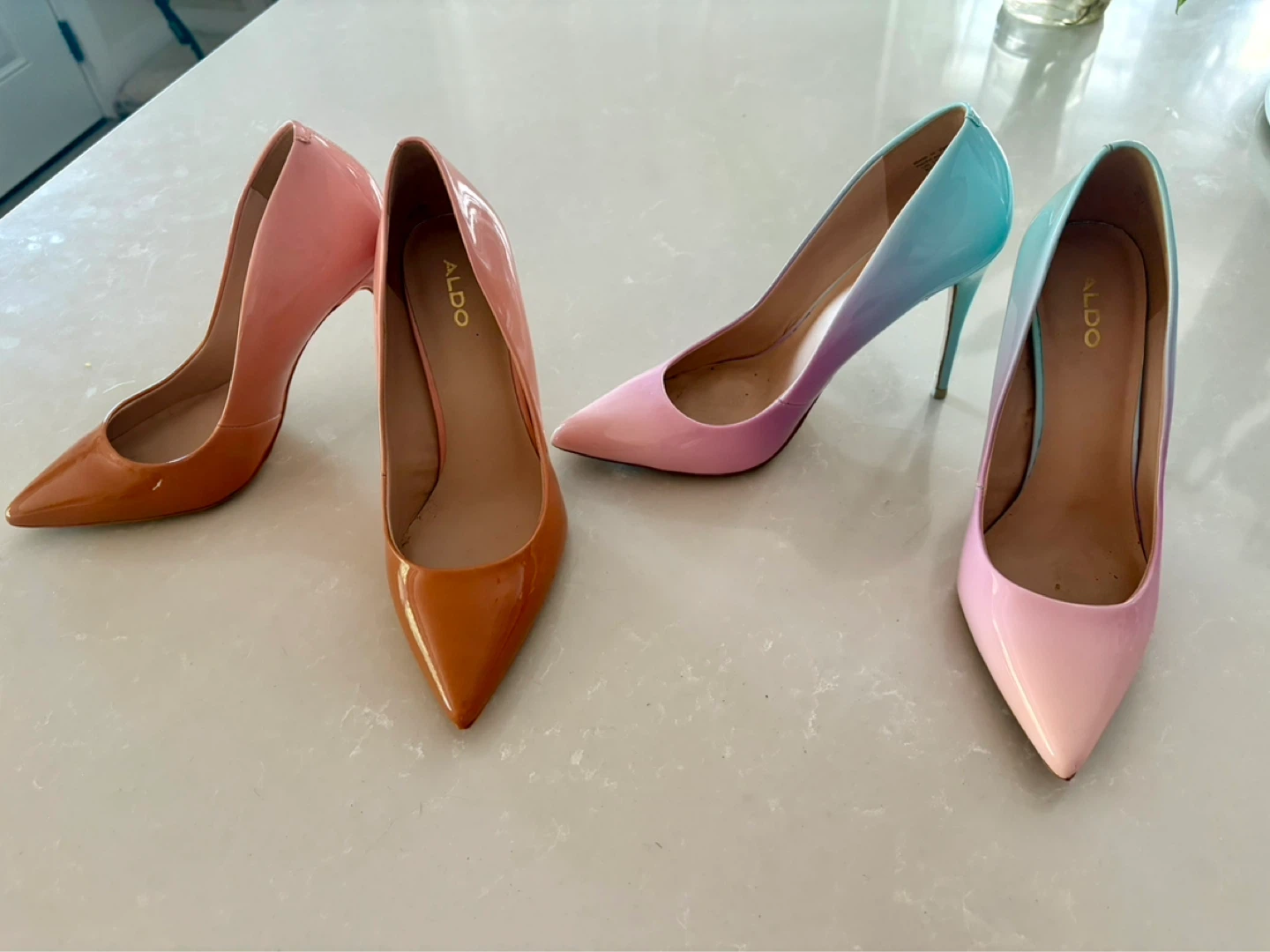ALDO Women's High Heel Pumps - Pink/Brown & Pink/Teal Ombre