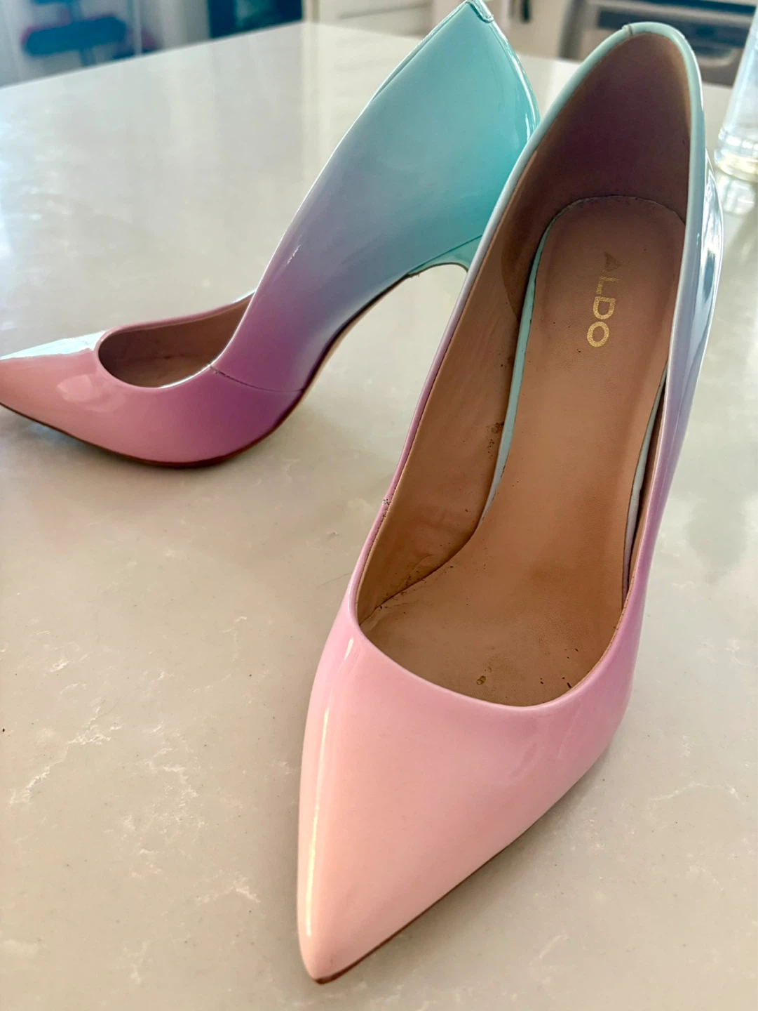 ALDO Women's High Heel Pumps - Pink/Brown & Pink/Teal Ombre - photo 2