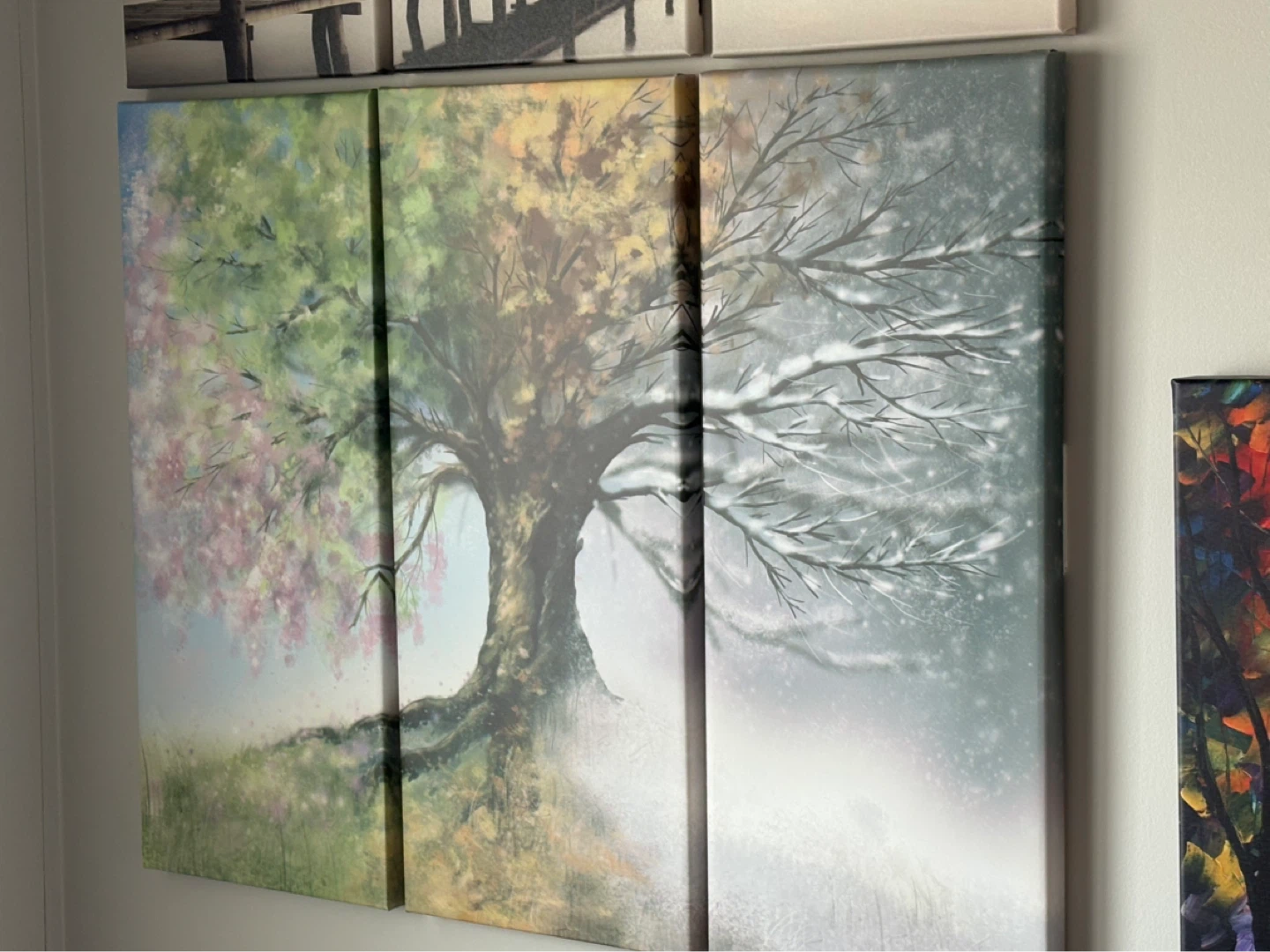 Four Seasons Tree Canvas Art Print