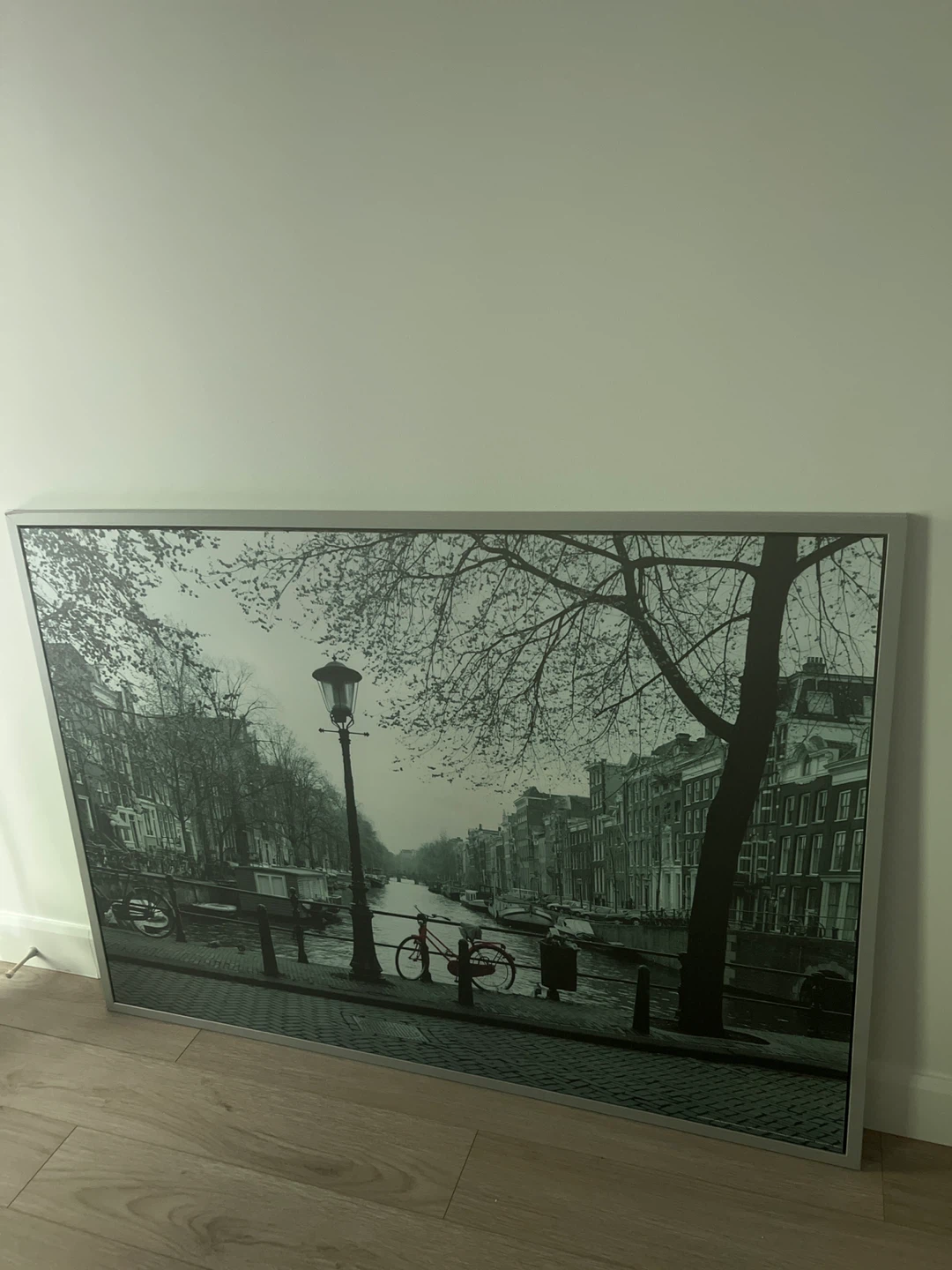 Framed Wall Art Print - Amsterdam Canal Scene