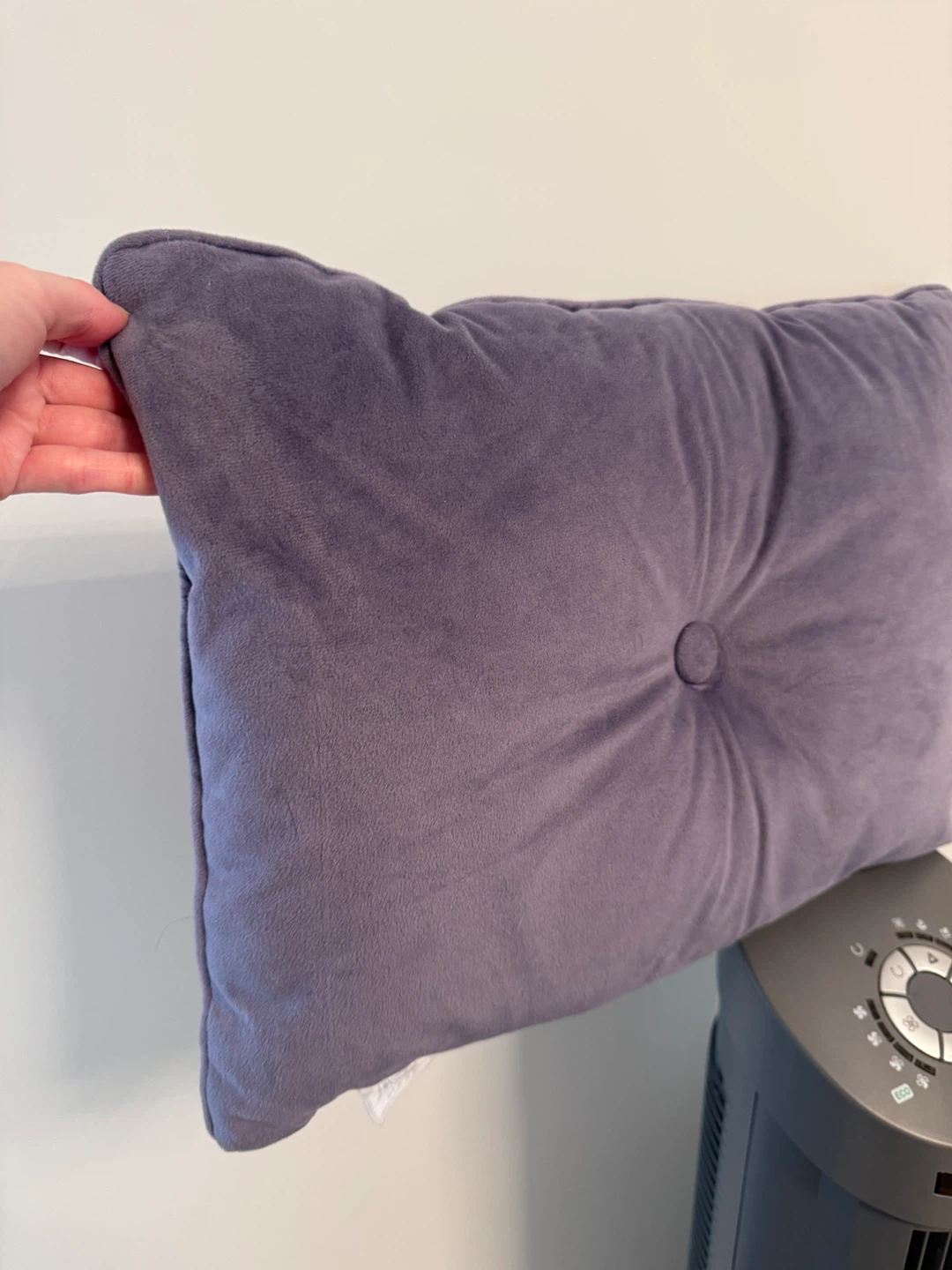 Purple Velour Throw Pillow - photo 2
