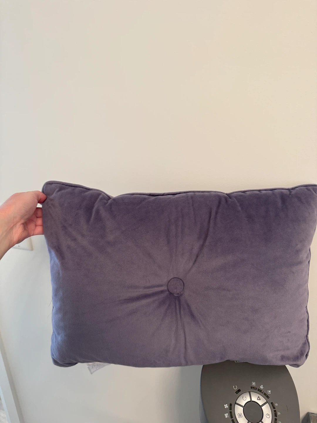 Purple Velour Throw Pillow