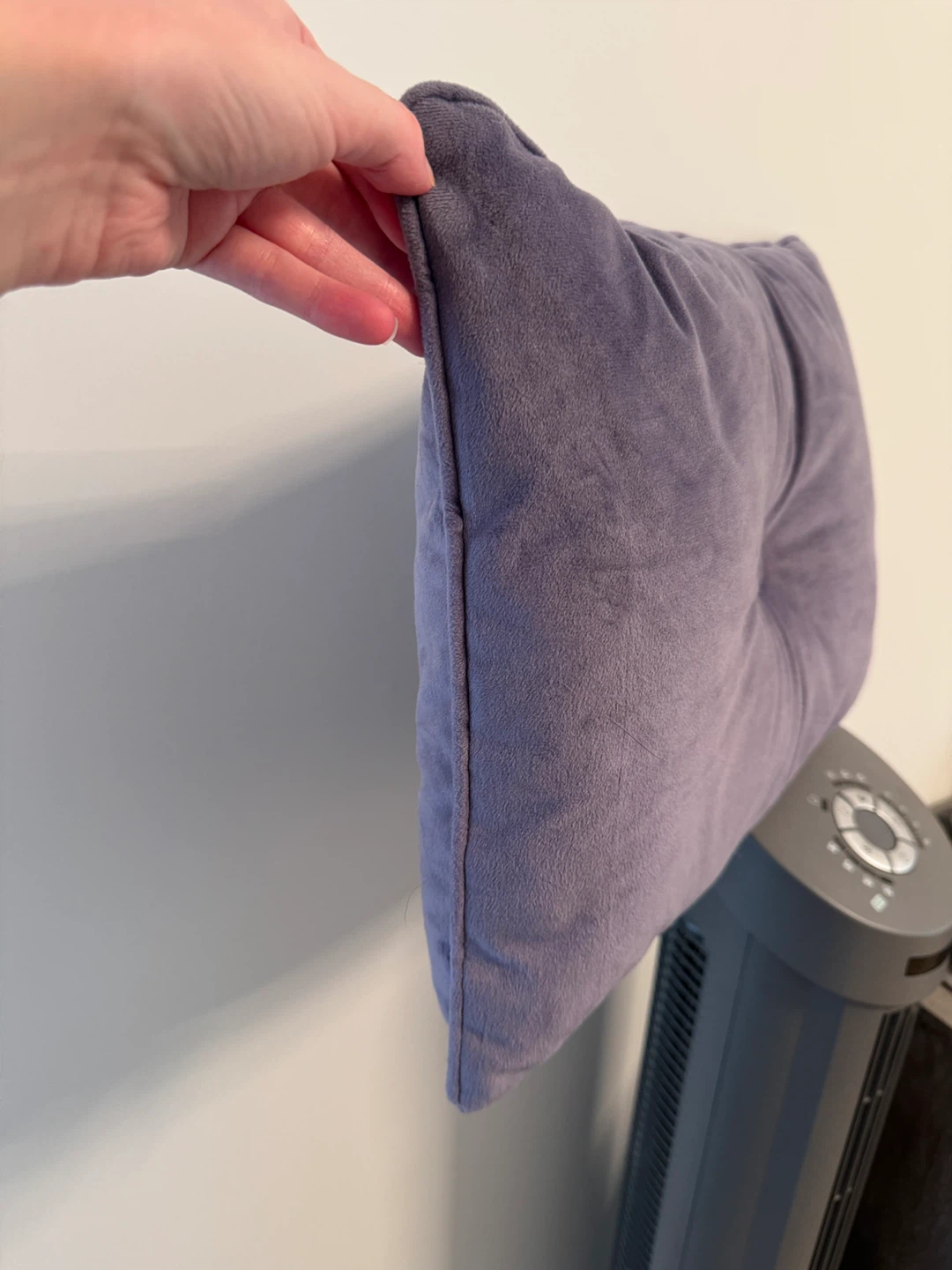 Purple Velour Throw Pillow - photo 3