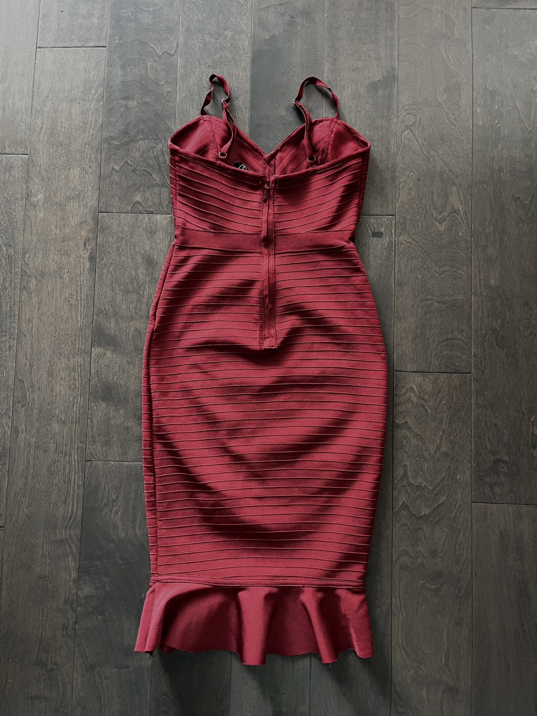 Burgundy Bandage Dress - photo 2