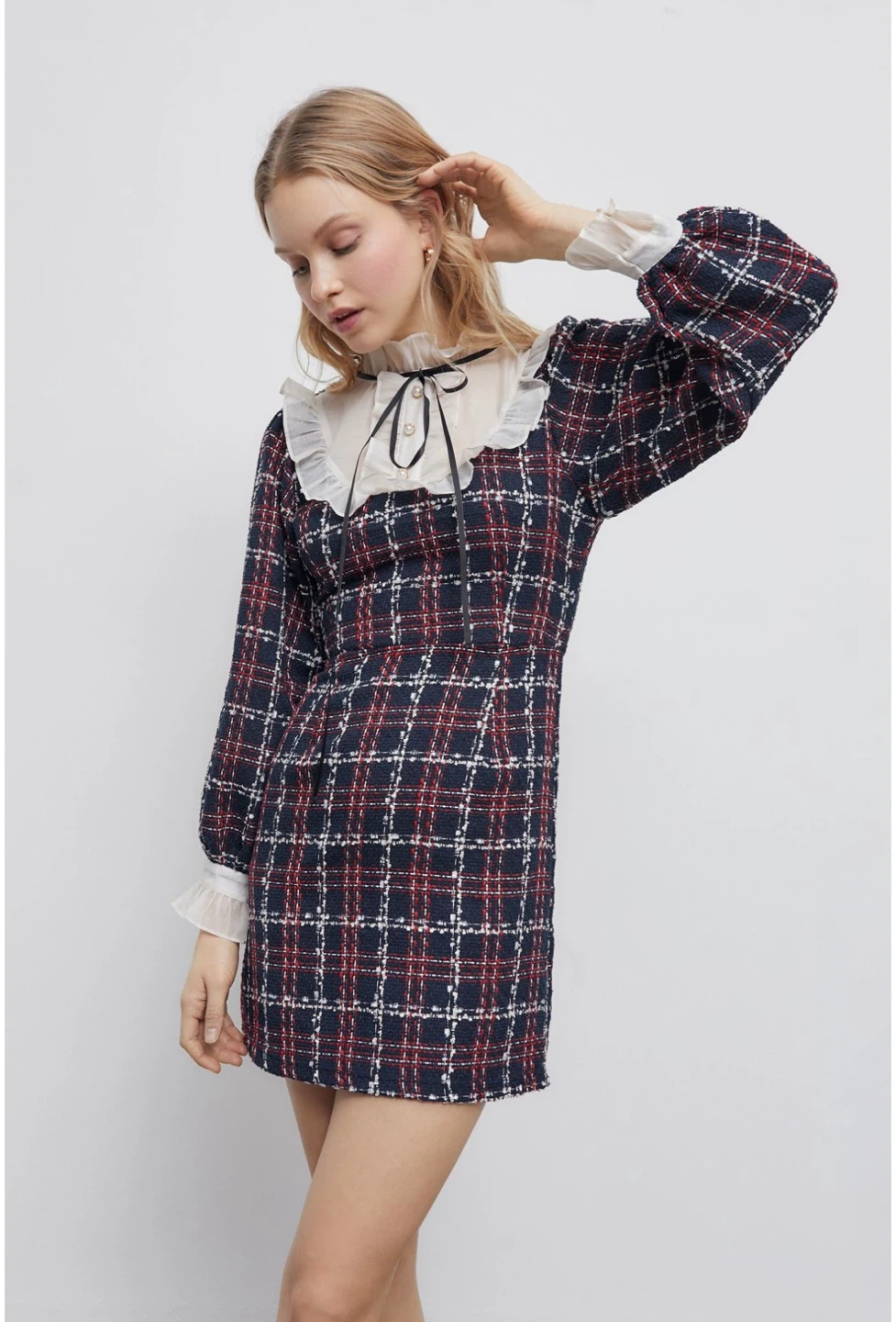 Sister Jane Peggy Tweed Mini Dress - S