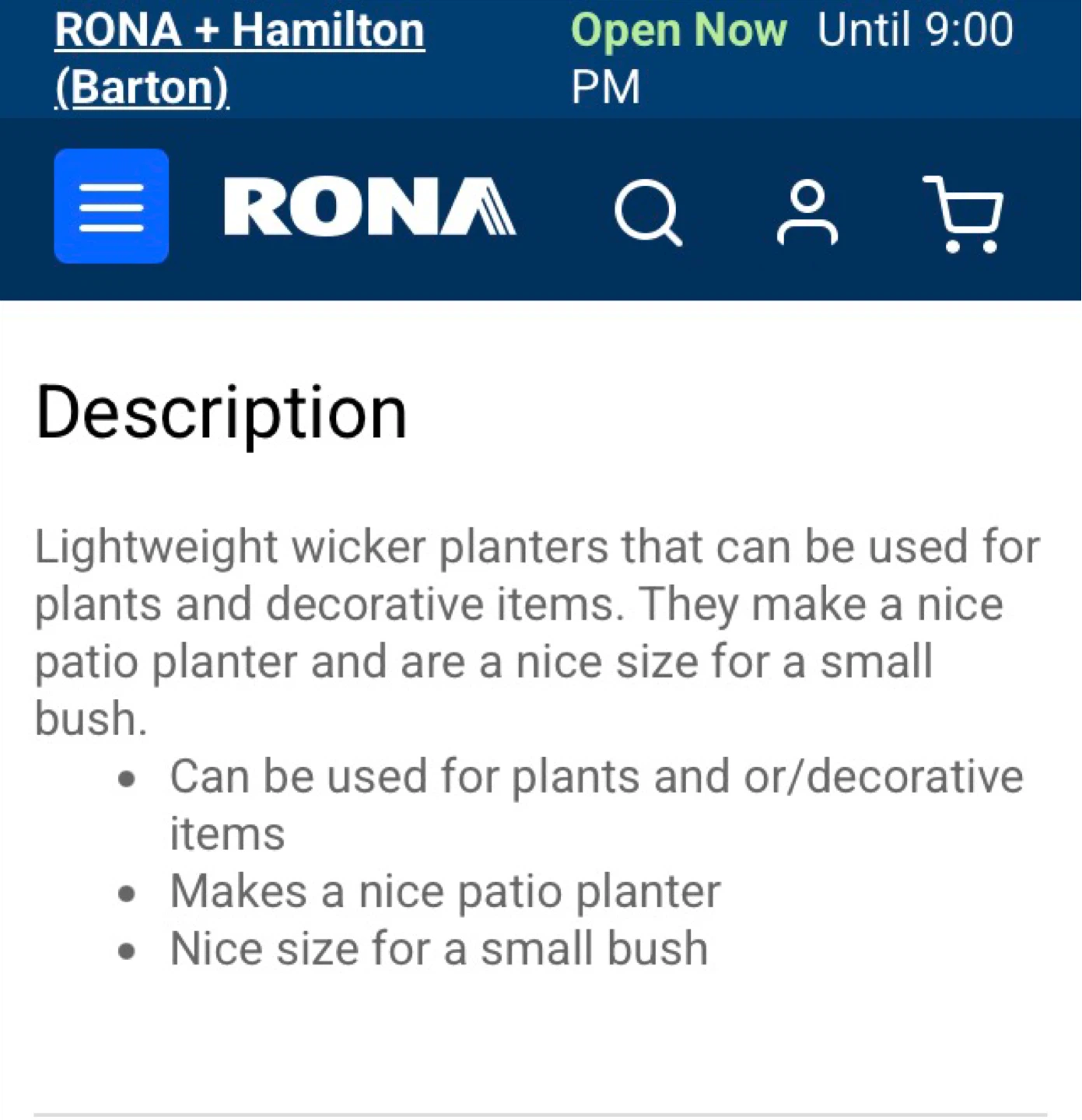 RONA Wicker Planter Pot - photo 4