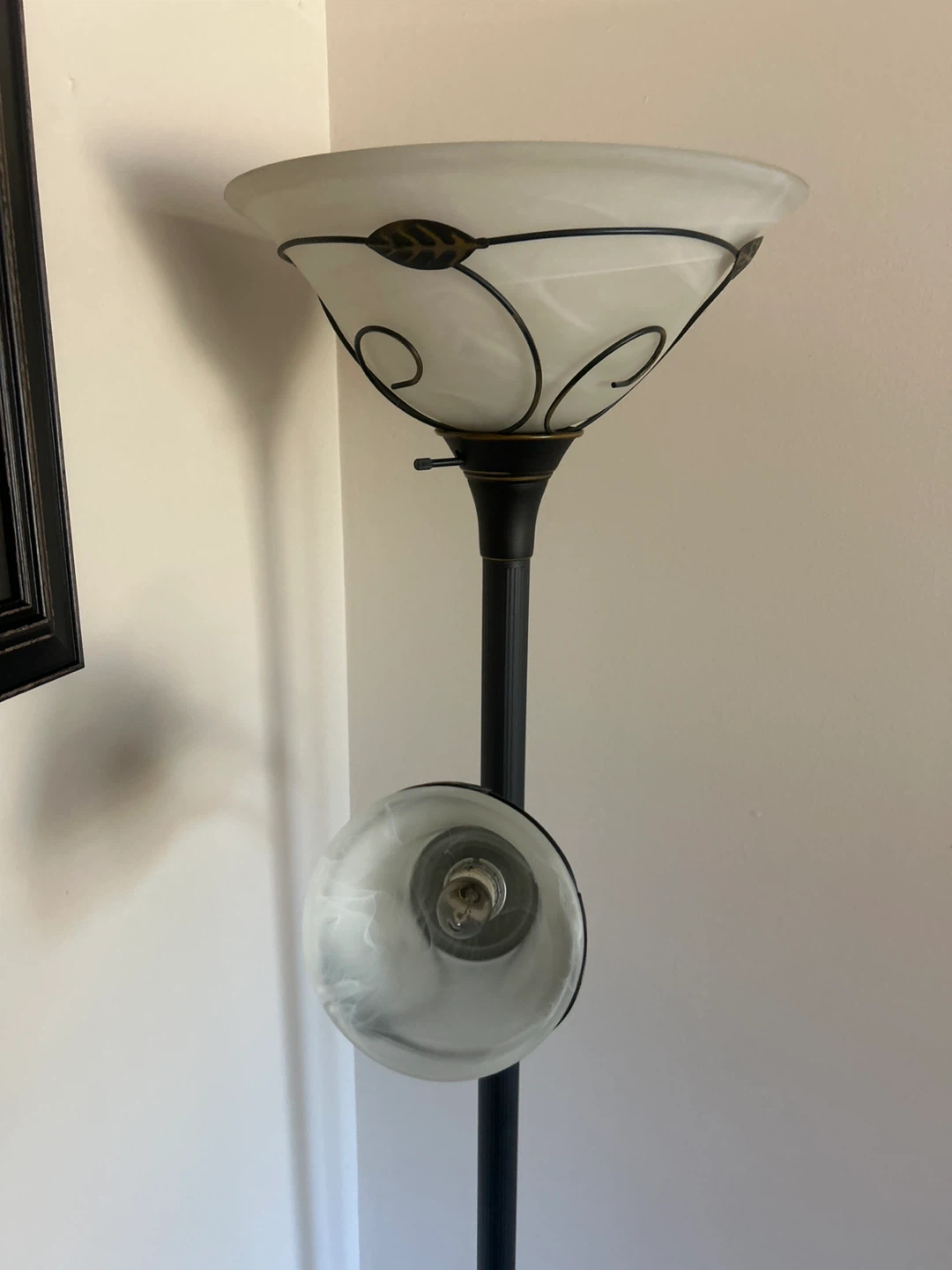 Torchiere Floor Lamp with Adjustable Reading Light - photo 3