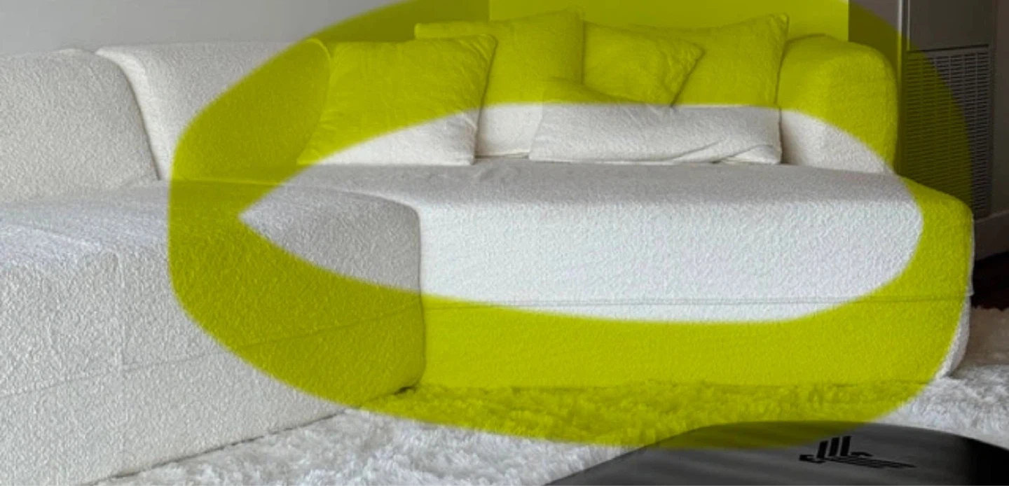 Modern White Modular Sofa - 1 Piece Sectional - photo 3