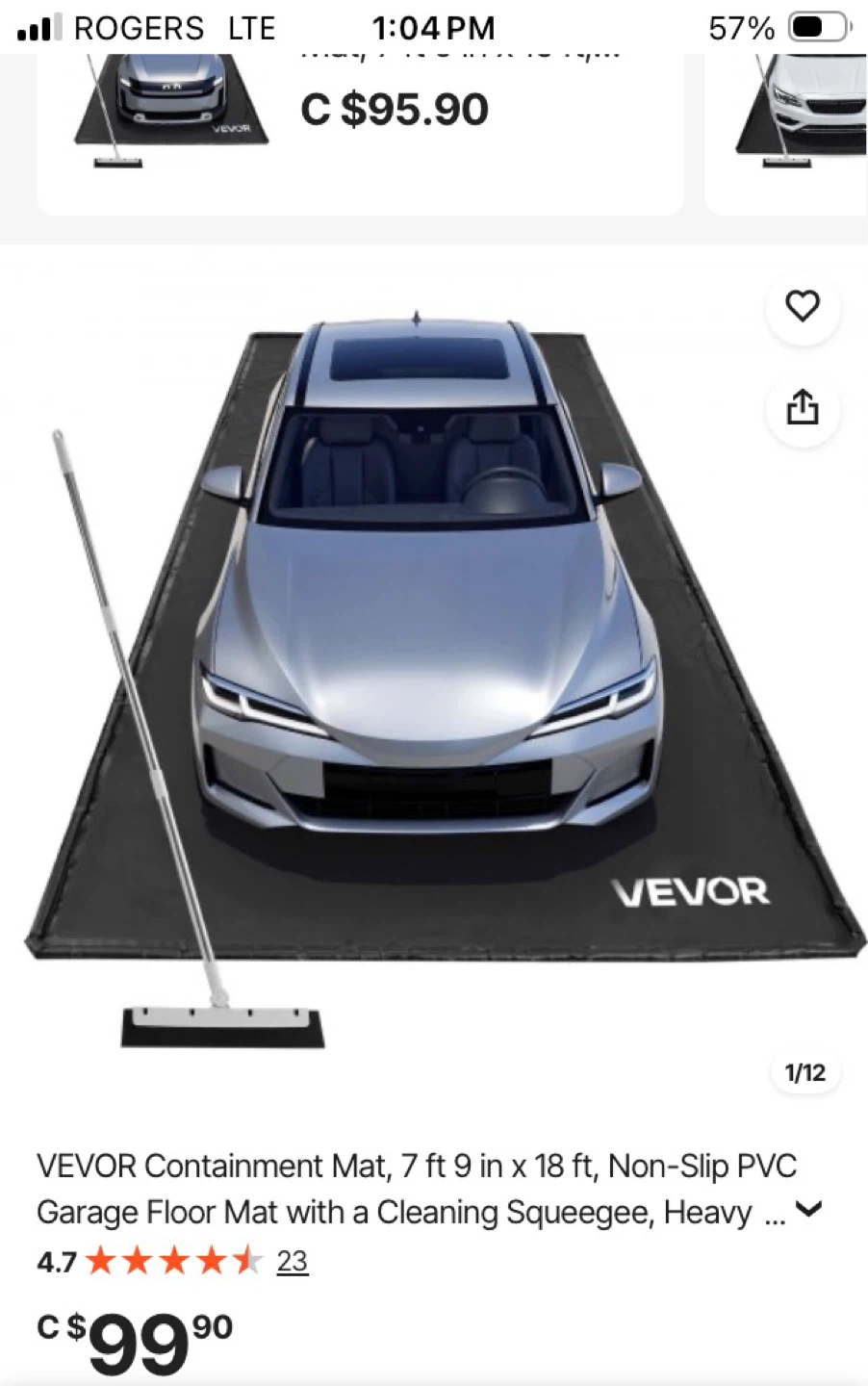 VEVOR Containment Mat with Squeegee