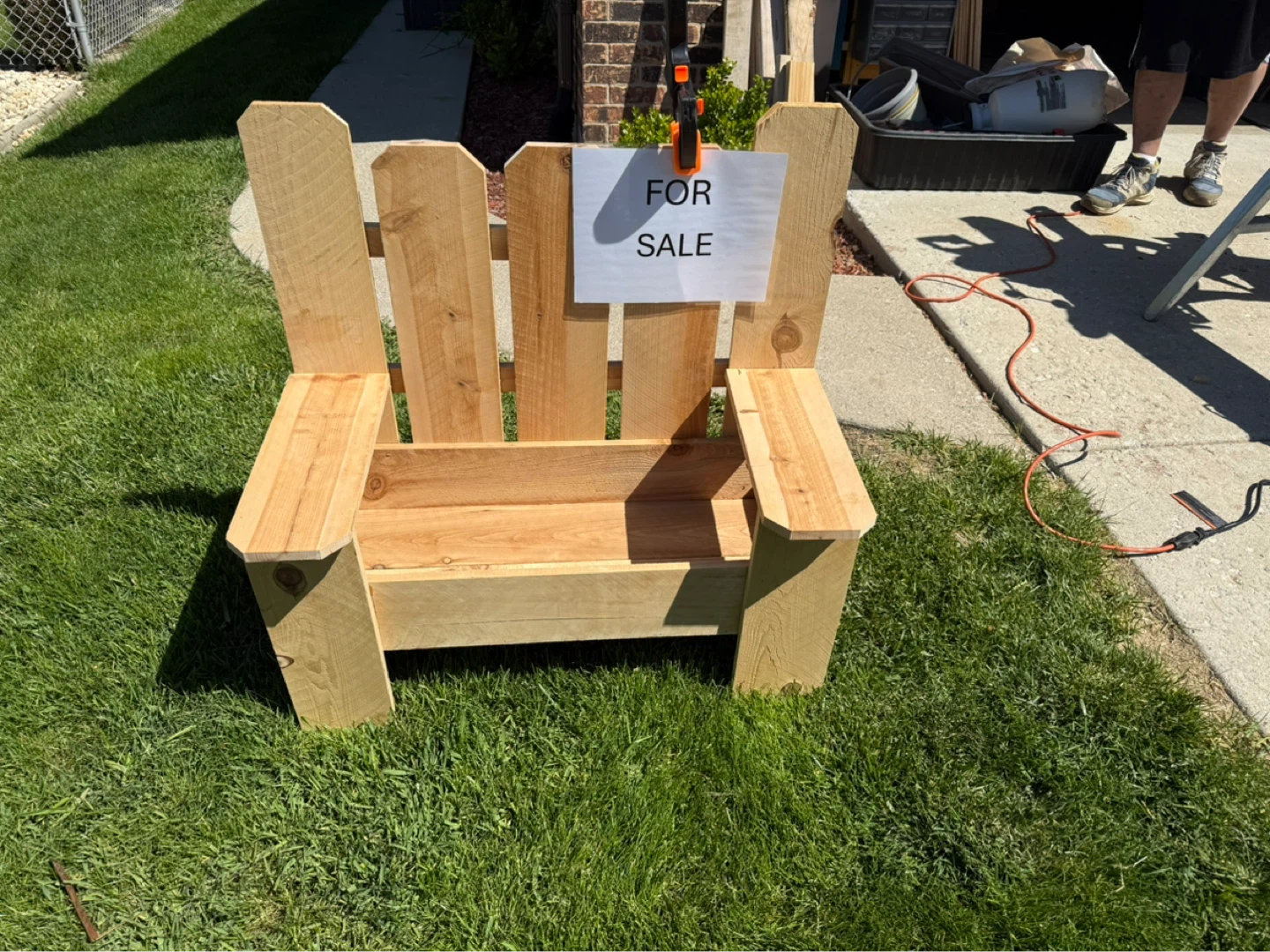 Cedar Adirondack Chair Planter