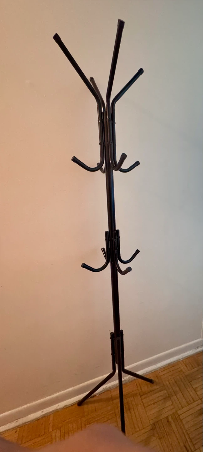 Black Metal Coat Rack - photo 2
