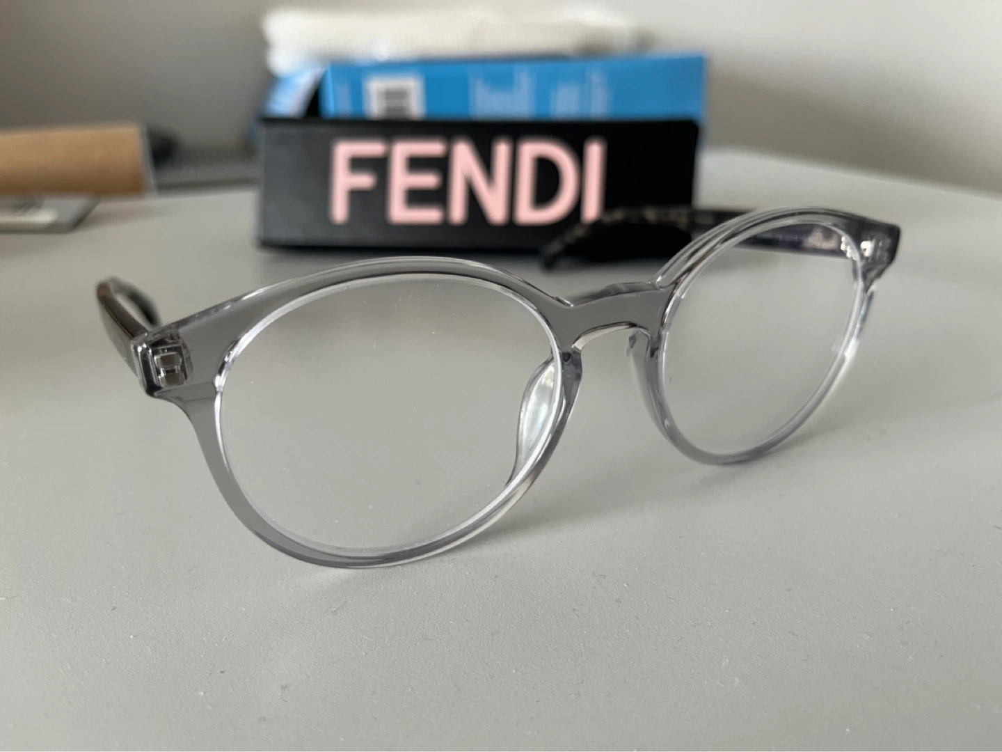Fendi Clear Round Glasses