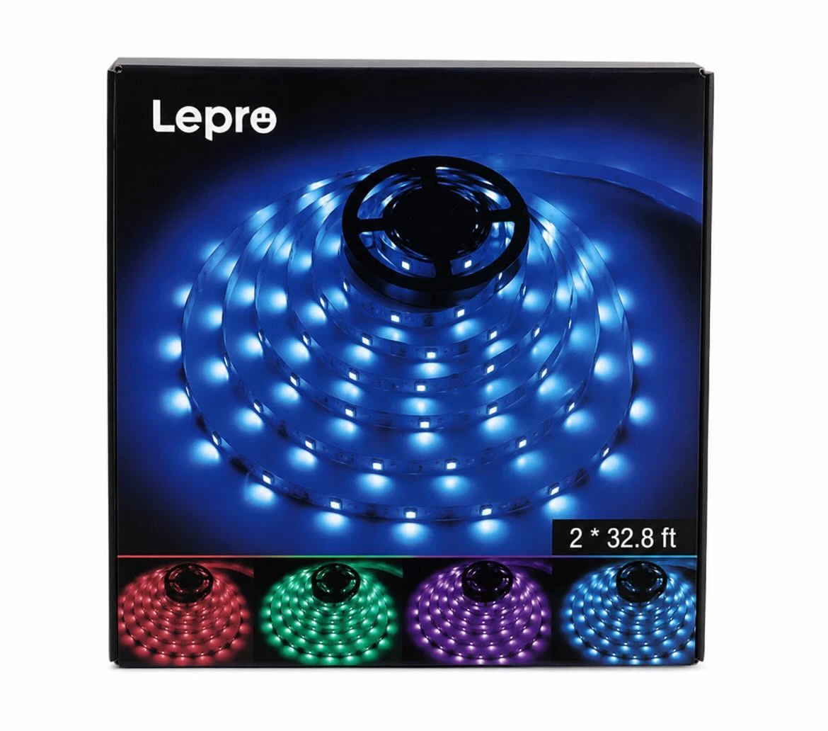 NEW Lepro 65.6ft RGB LED Strip Lights Bedroom / Gaming Setup