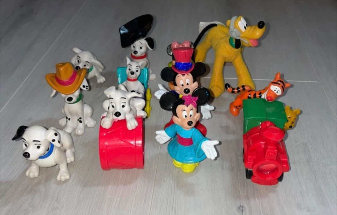 Vintage Disney Toy Lot – Pooh, Tigger, Dalmatians + More