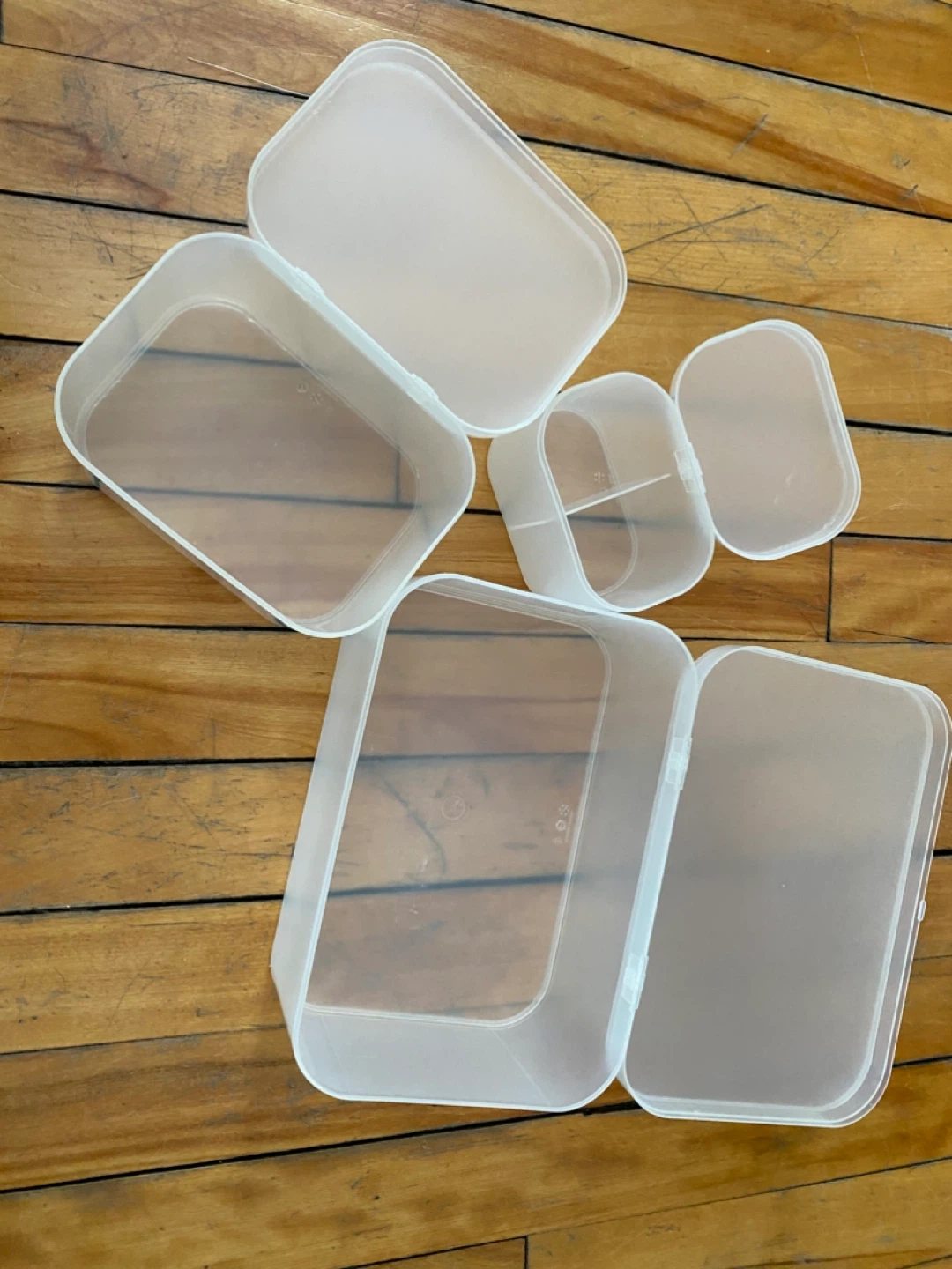 Muji Set of 5 Plastic Storage Bins & Containers - photo 4
