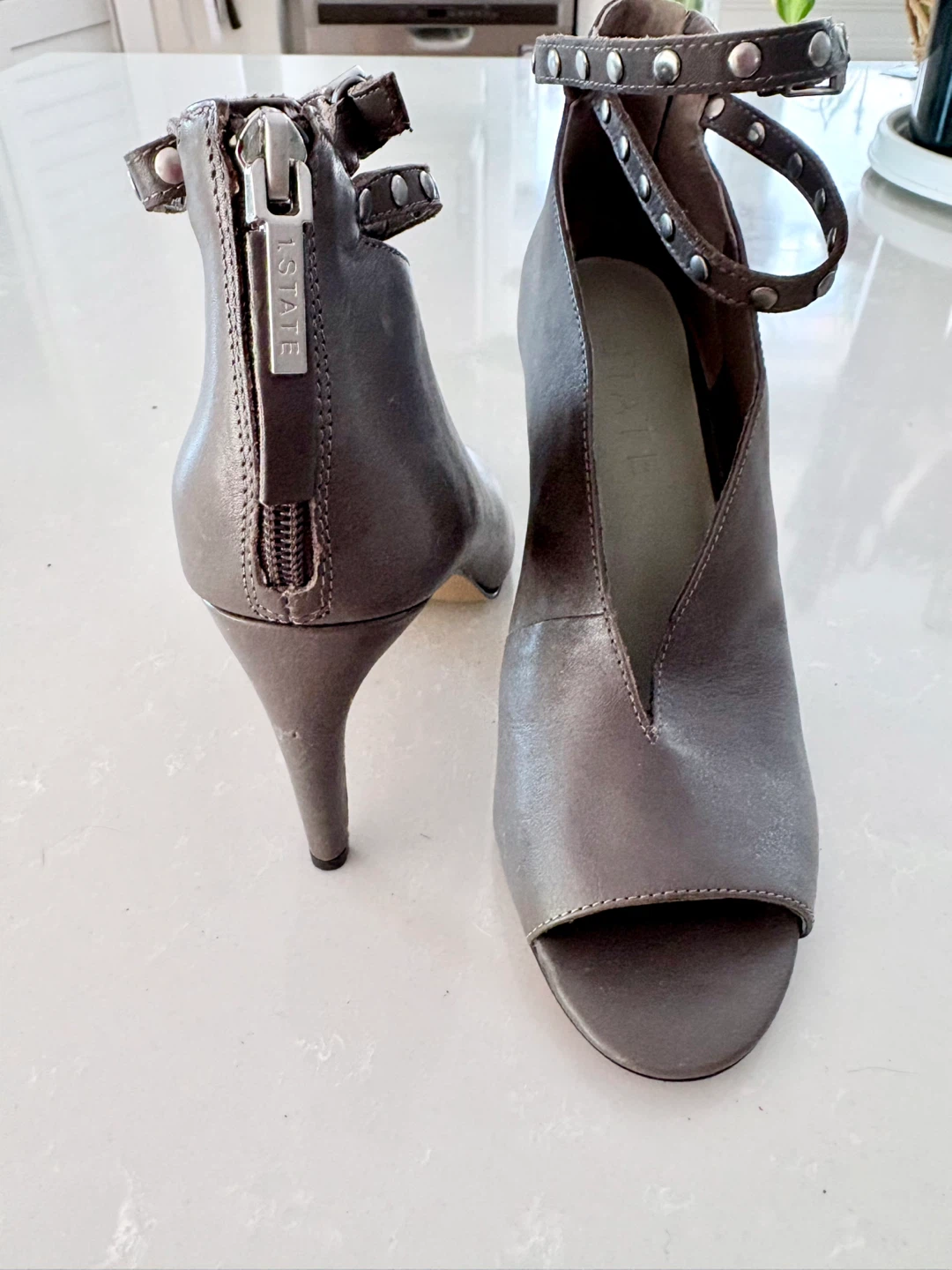 iState Grey Studded Heels - photo 2