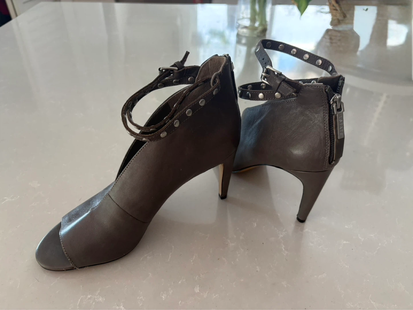 iState Grey Studded Heels