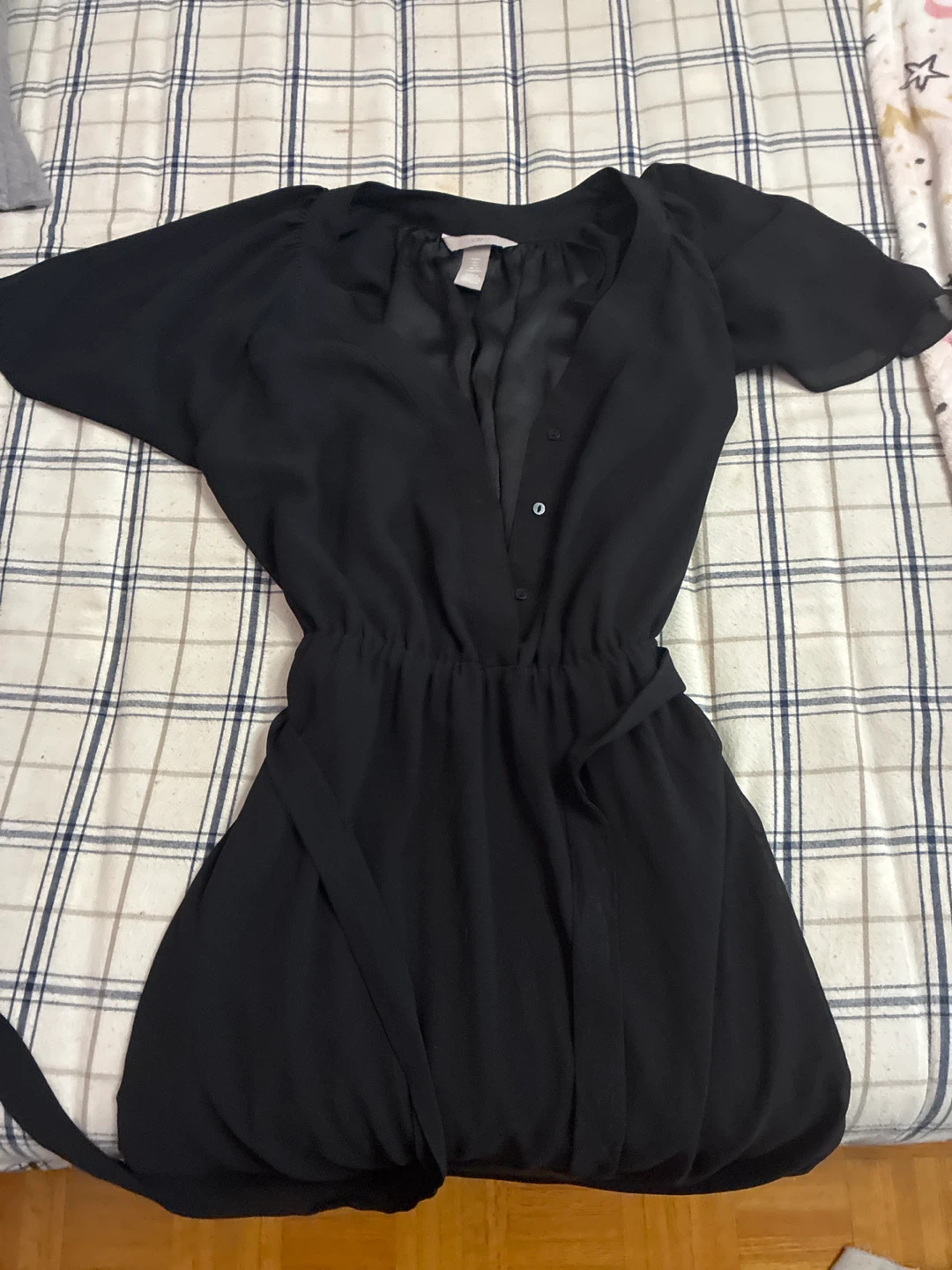 H&M Black Short Sleeve Dress