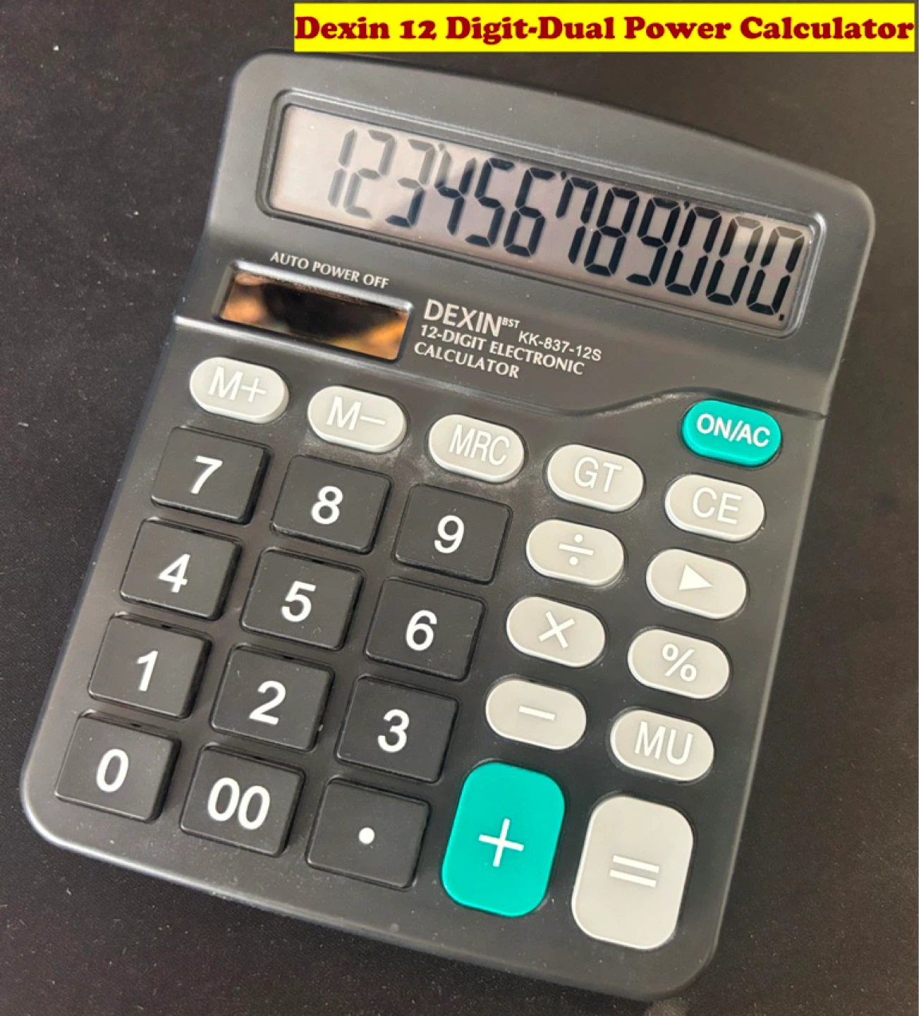 Dexin 12 Digit-Dual Power Calculator