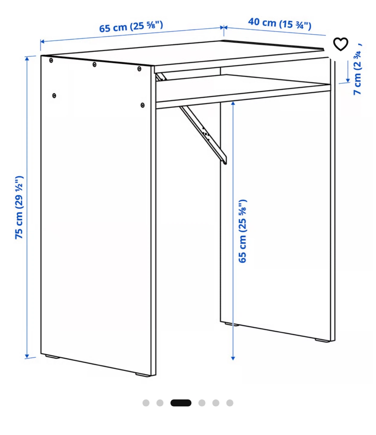 White IKEA Desk - photo 4