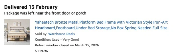 Yaheeetech Bronze Metal Platform Bed Frame Full Size - photo 3