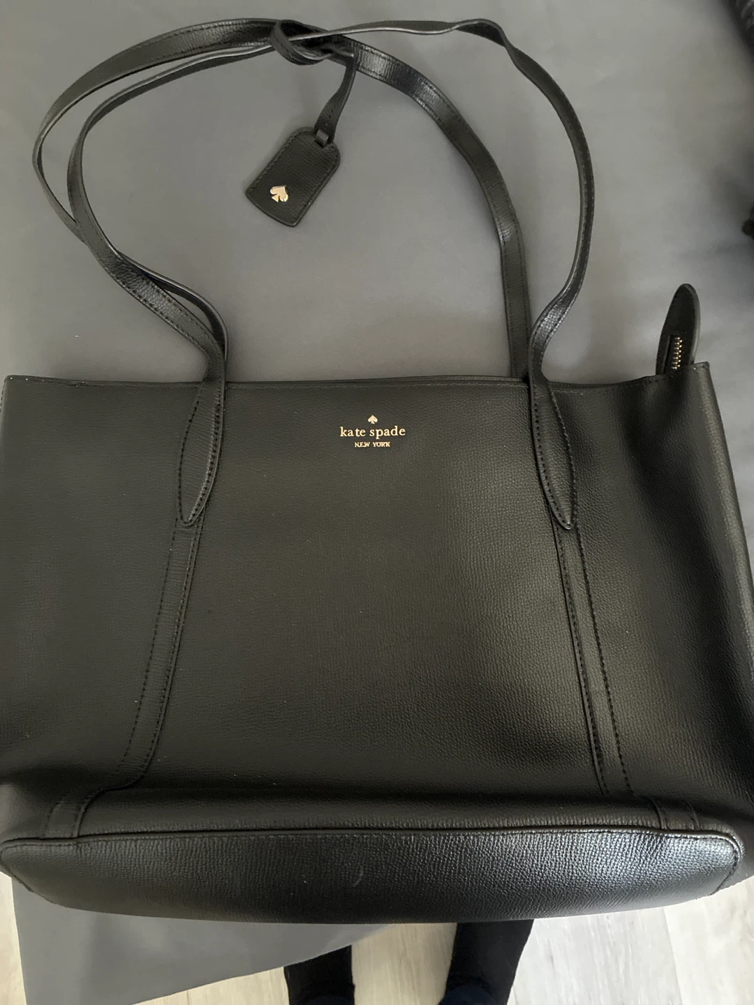 Kate Spade New York Black Leather Tote Bag