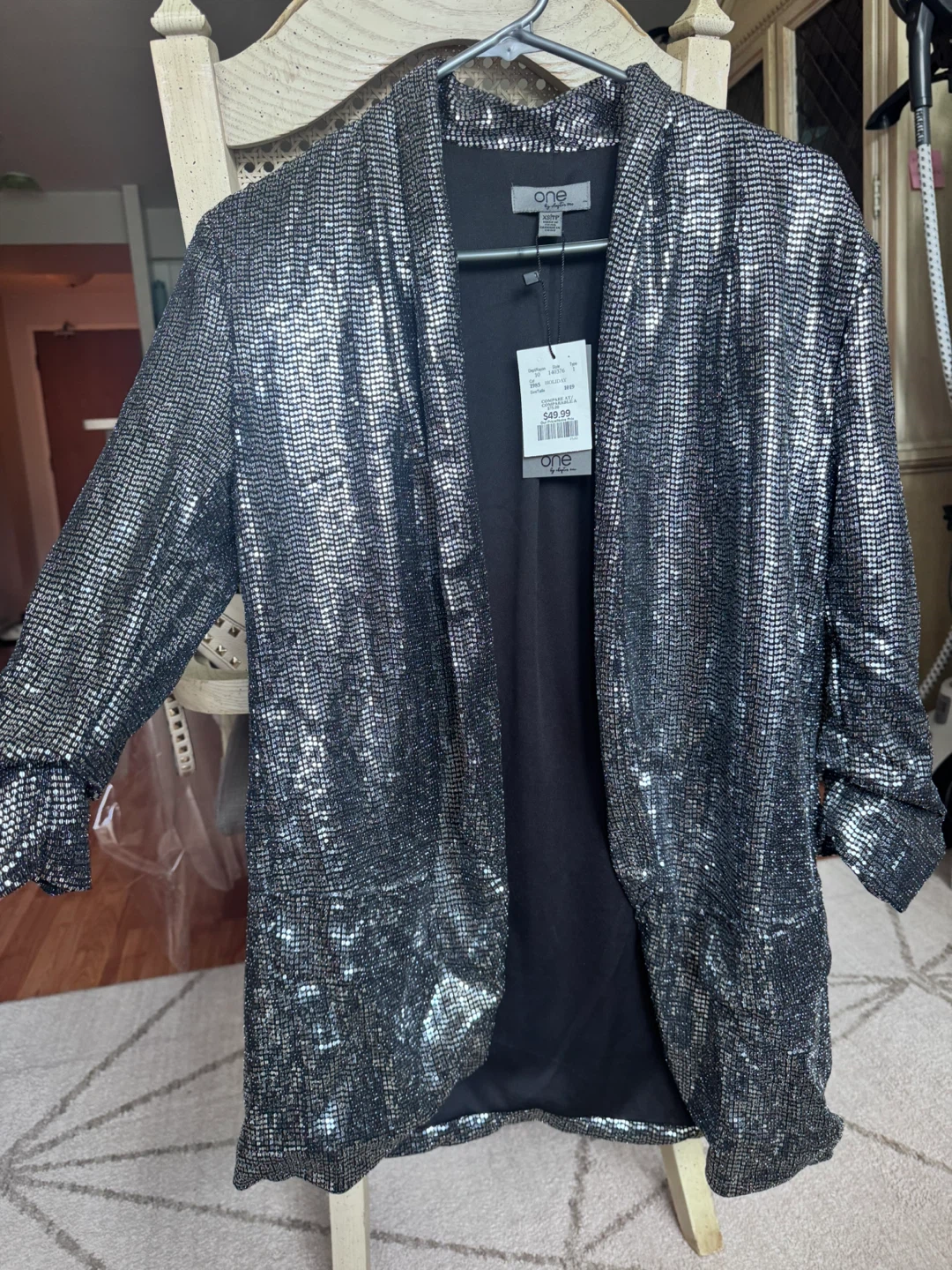 ONE by Chapter One Sequin Blazer Jacket