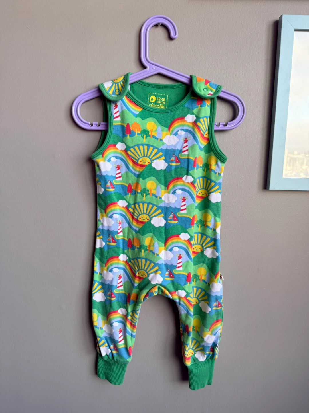 Piccalilly organic cotton jumpsuit for toddler (12-18 months)