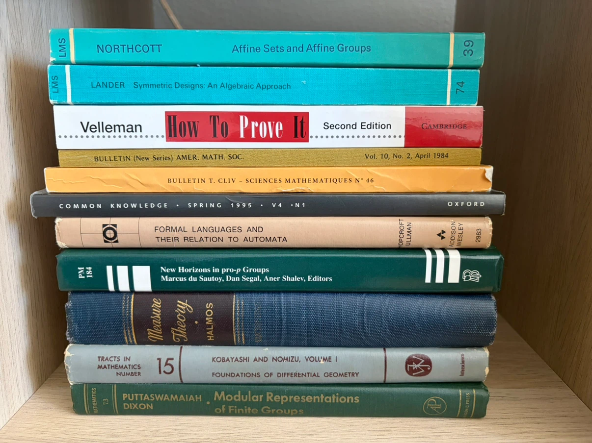 Math Textbooks & Journals (good for grad students!)