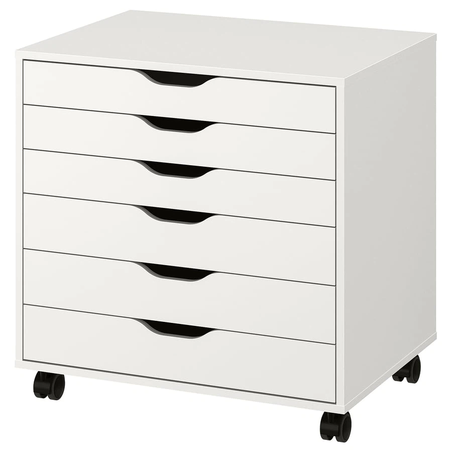 IKEA White ALEX Drawer unit on casters