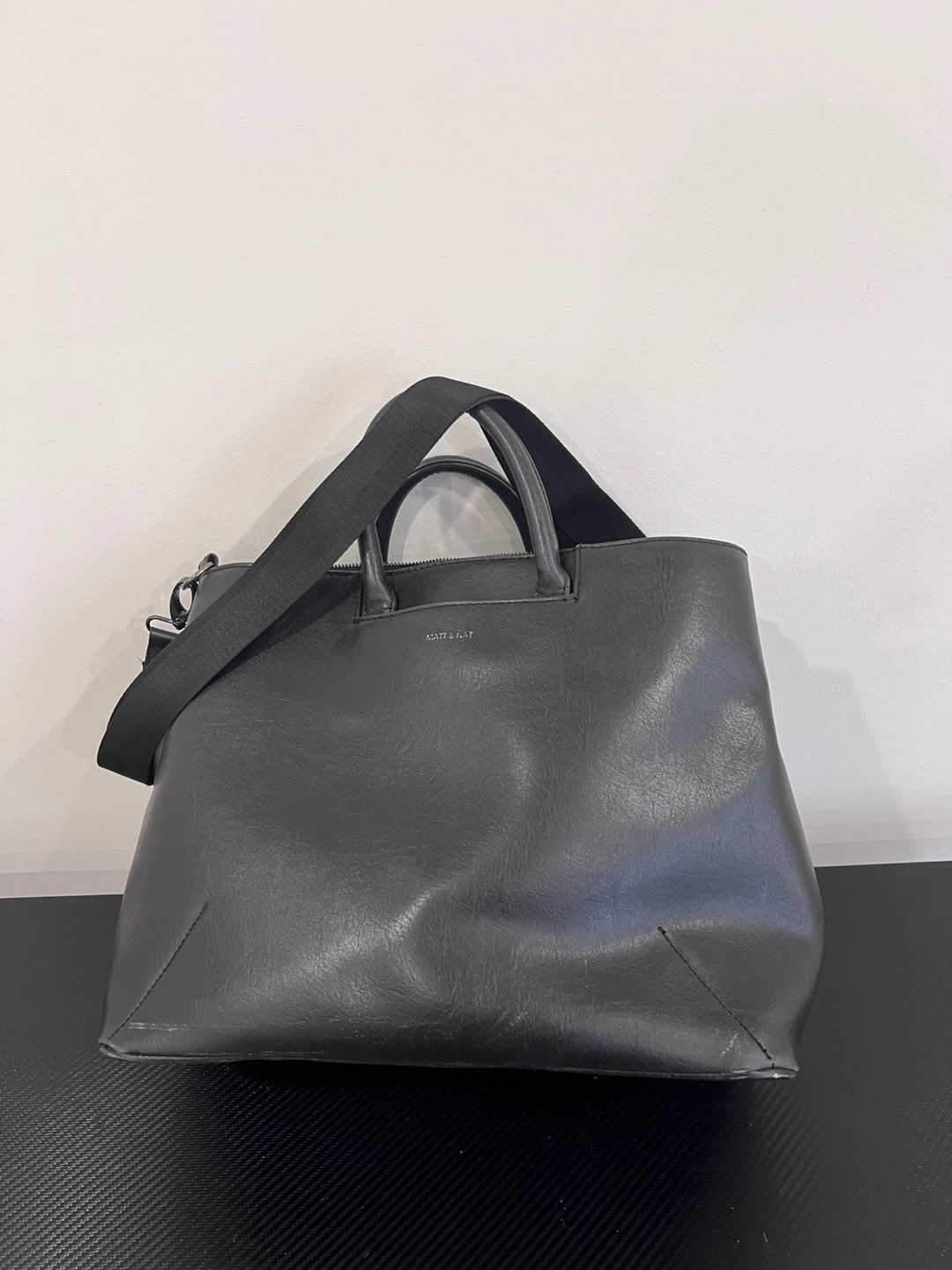 Matt & Nat Black Vegan Leather Tote Bag